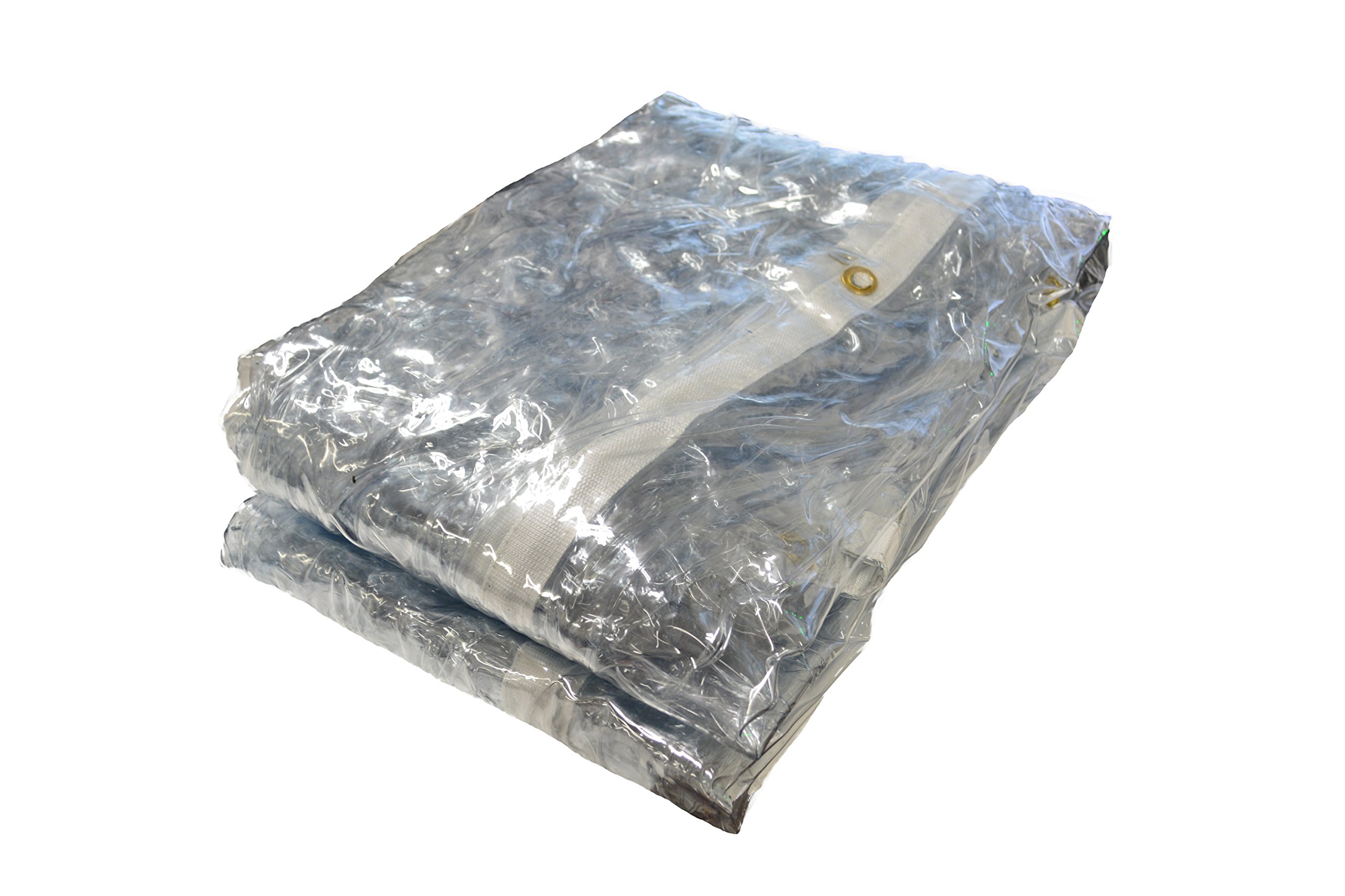 Heavy Duty 20 Mil Vinyl PVC Clear Tarp Cover 6'x8' - Waterproof, UV Resistant for Outdoor Furniture, Boat, RV, and Equipment Protection