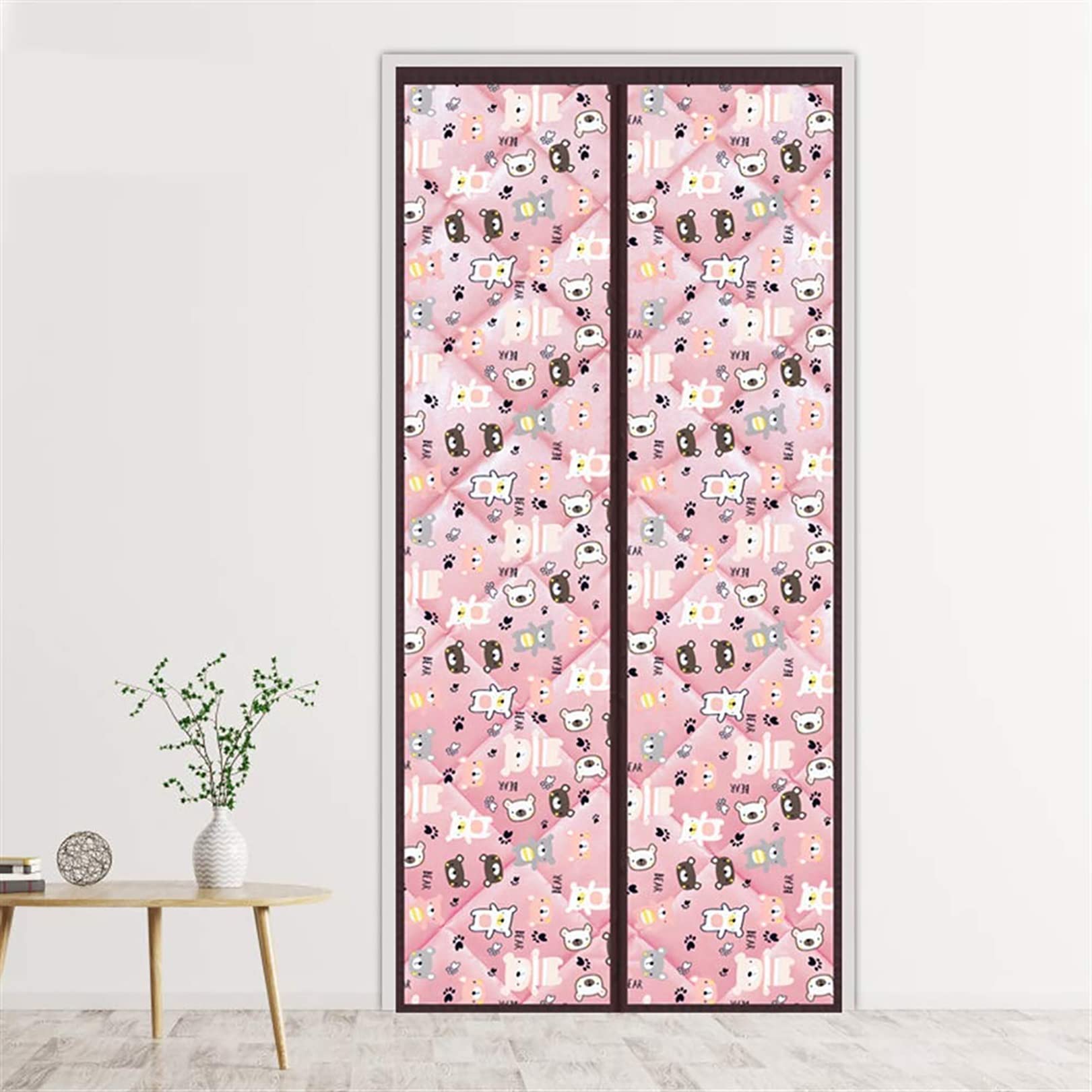 Magnetic Thermal Insulated Door Curtain - Thickened Weatherproof Cotton Screen Door for Energy Efficiency | Reduces Noise & Maintains Temperature | Perfect for Winter Warmth & Summer Cooling in Homes, Rooms, Kitchens with AC/Heater