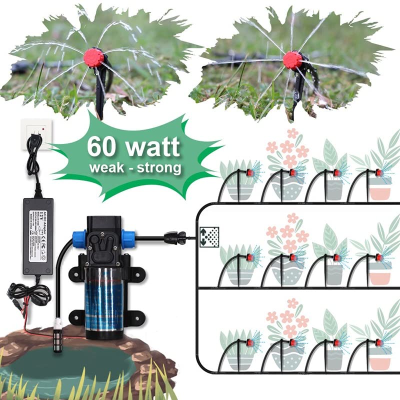 12V DC Submersible Sump 60W Automatic Diaphragm Water Pump for Sump, Spray, Transfer (5-30M Range) - Ideal for Aquariums, Fountains, and Irrigation Systems (Color: E)