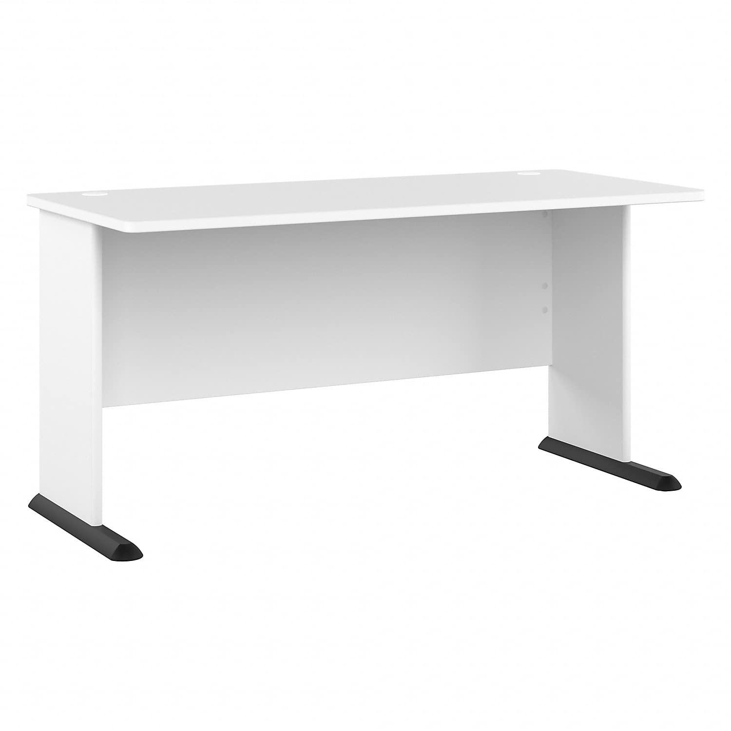 Bush Business Furniture Studio A 60W White Gaming Desk - Ergonomic Computer Desk for Home Office, Gaming Setup & Workspace