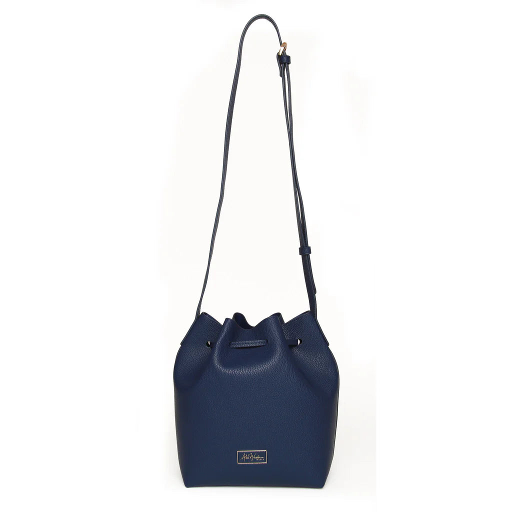 Alice Wheeler Bucket Cross Body Bag for Women - Stylish Navy Blue Shoulder Purse | Perfect for Travel, Shopping & Everyday Use