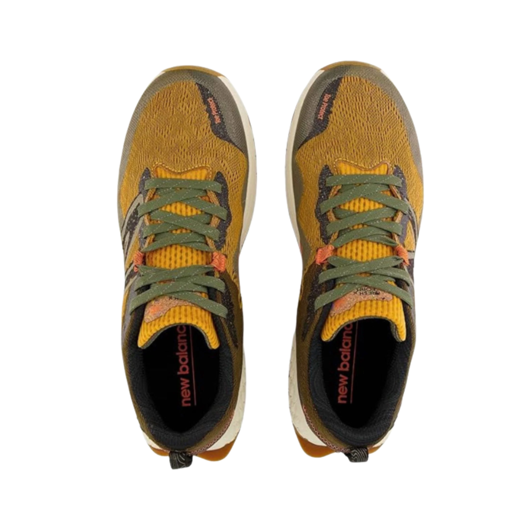 Men's Fresh Foam X Hierro v7 Trail Running Shoes - Golden Hour Dark Camo & Black (D Width) | All-Terrain Hiking & Outdoor Adventure Footwear
