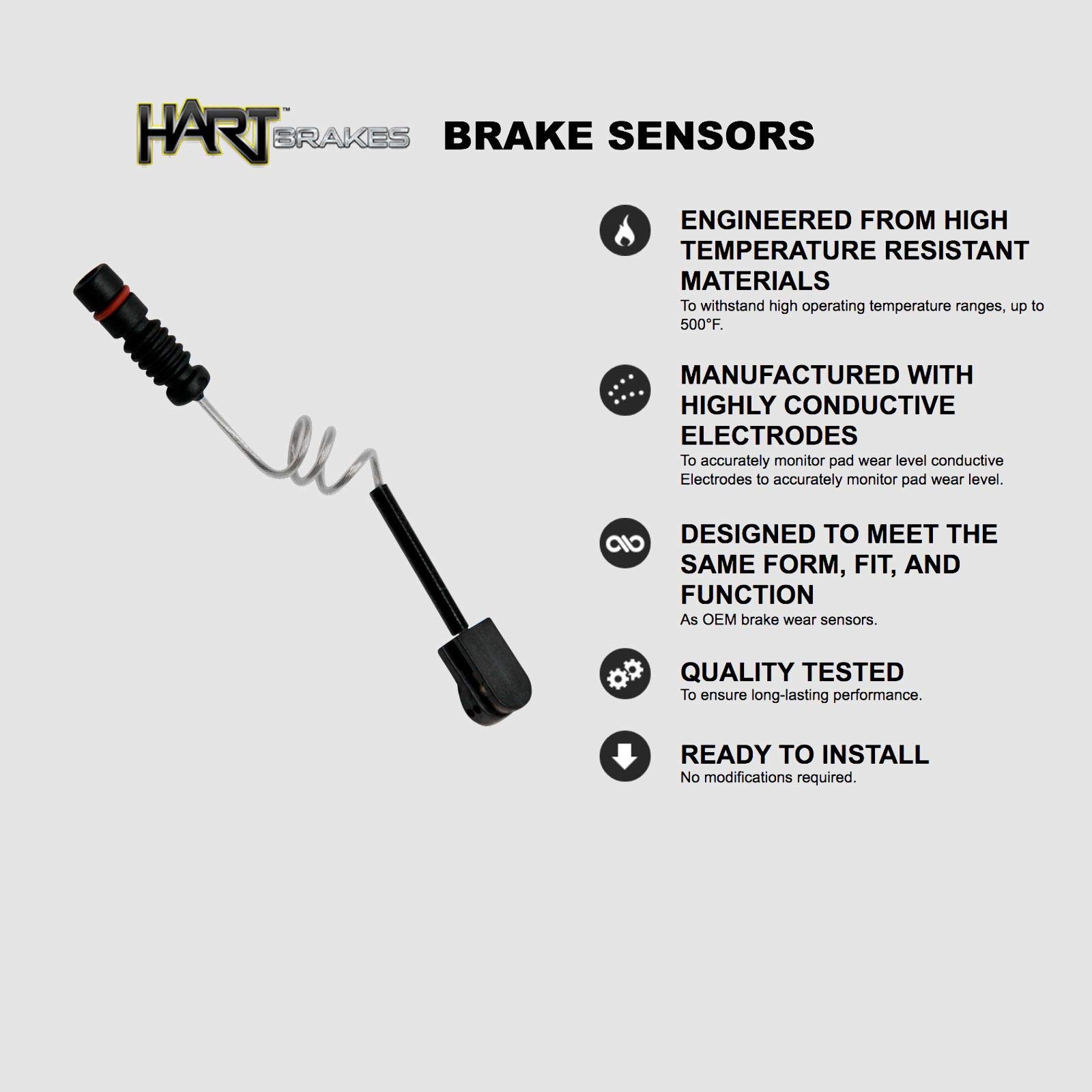 Premium Hart Brakes Front Brake Pads and Rotors Kit - Ceramic Brake Pads & Rotors Set BHCF.35231.02 | Smooth Stopping Power for Cars, Trucks & SUVs | Perfect for Daily Commuting & Highway Driving