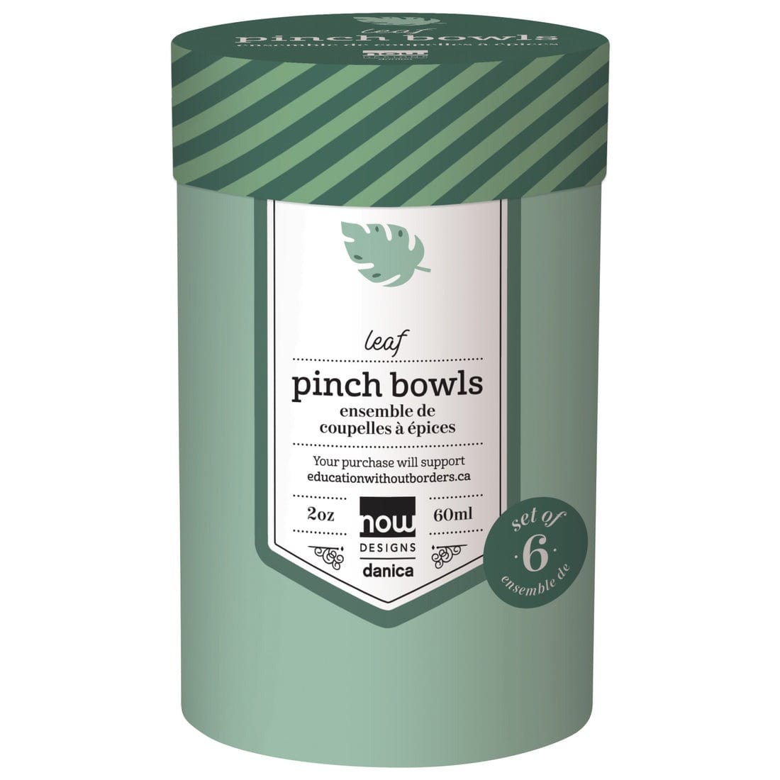 Now Designs Leaf Pinch Bowls Set of 6 - Eco-Friendly Small Serving Dishes for Salads, Nuts, Snacks - Perfect for Dinner Parties, Picnics & Home Decor