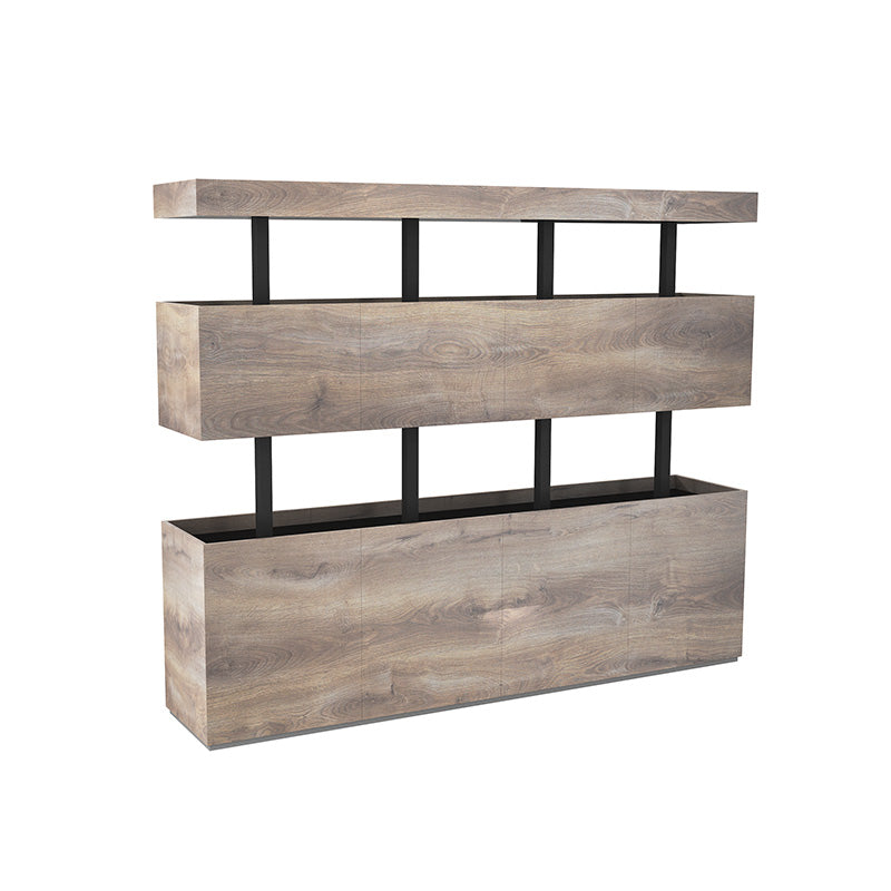 TRIBECA 200cm Warm Oak Display Unit - Modern Bookshelf for Living Room, Bedroom & Office Storage