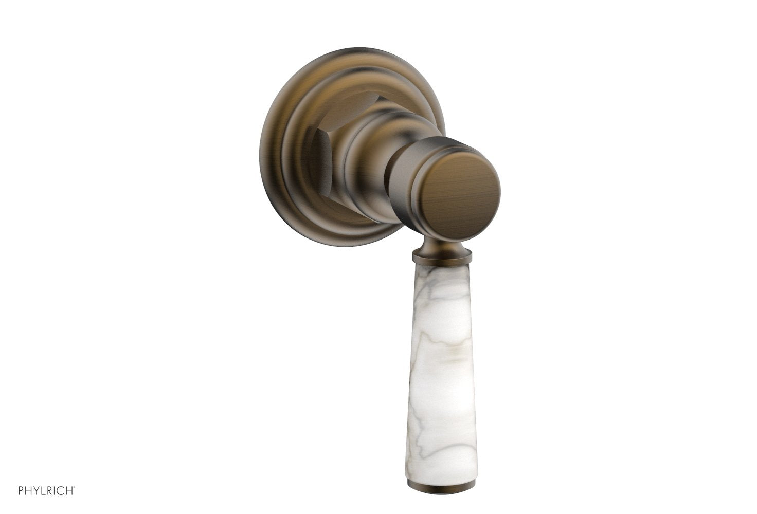 HEX TRADITIONAL HENRI White Marble Lever Handle Volume Control Diverter Valve - Perfect for Bathroom & Kitchen Faucet Installation (Model 500 37)