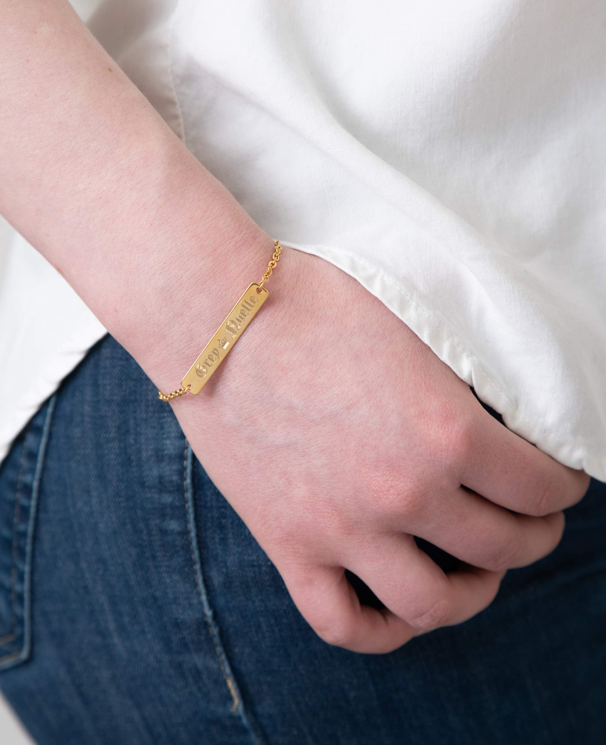 Personalized Baby Bracelets for Girls & Boys - 18k Gold Plated Custom Name Toddler Jewelry - Perfect for Christening Gifts, Baby Showers & First Birthday Presents