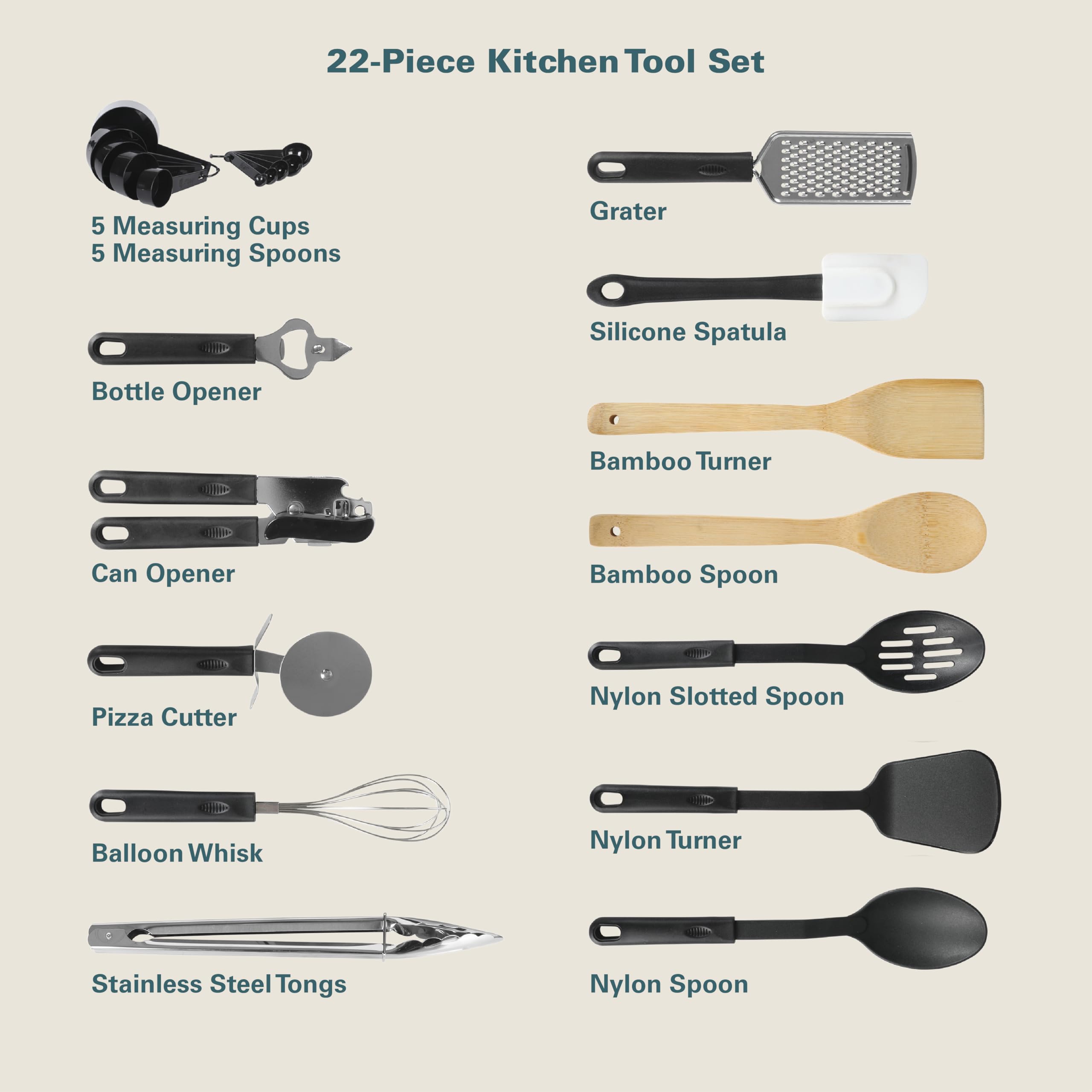Gibson Home 74-Piece Complete Kitchen Set - Pots & Pans Cookware, Dinner Plates & Bowls, Knife Block with Cutlery, Flatware Utensils, Kitchen Tools & Gadgets, Storage Containers, Drinking Glasses - Perfect for Small Apartments, College Dorms & Starter Homes