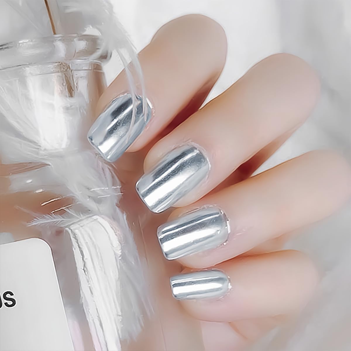 Sminakh 1 Pack Chrome Nail Powder Set - Metallic Mirror Effect Nail Art Powder for Glitter & Shine | Multicolor Chrome Nail Polish for Salon & DIY Manicures at Home