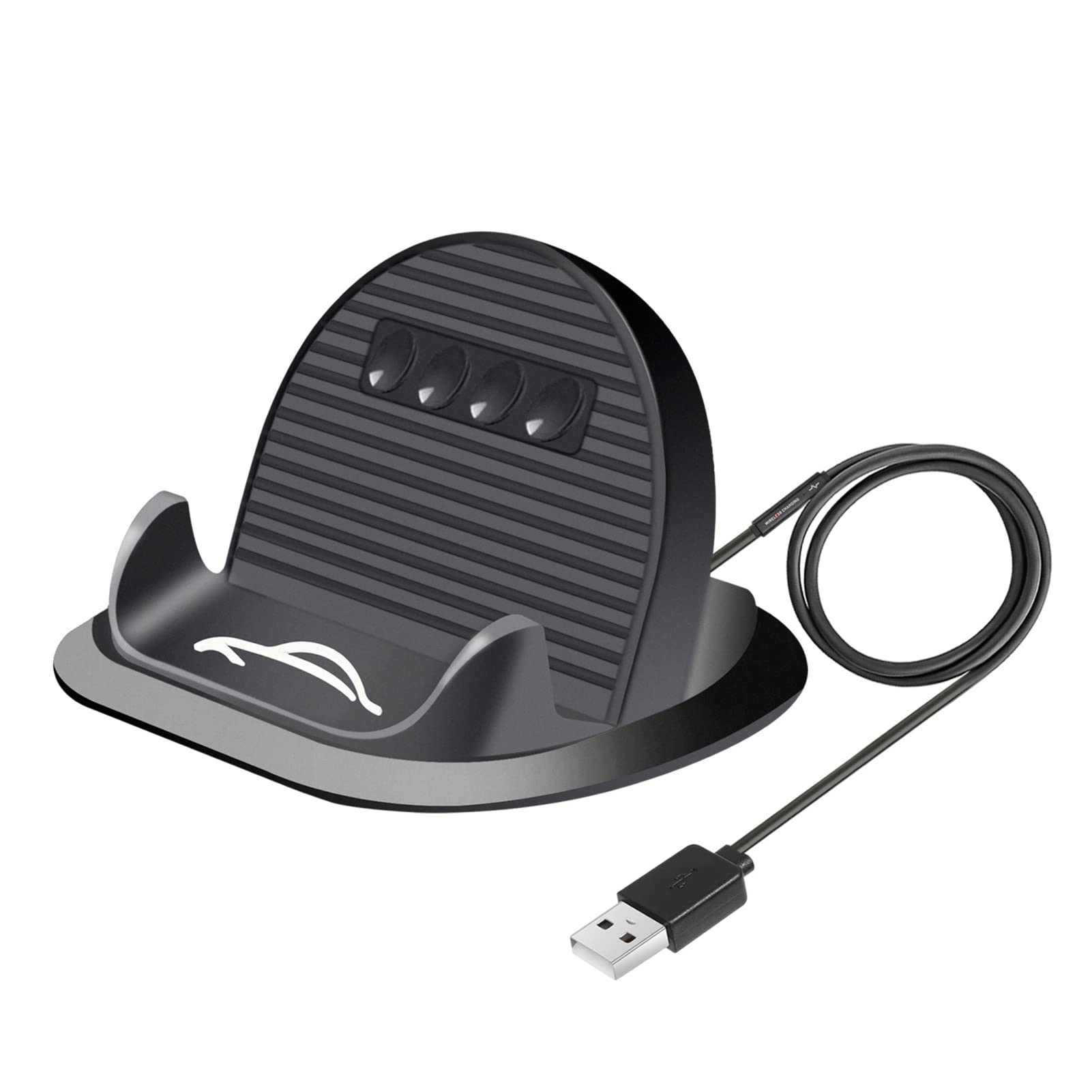 WskLinft Wireless Phone Charger & Holder - Shockproof, Anti-Reverse Protection, Fast Qi Charging Stand for iPhone, Samsung, AirPods - Perfect for Car, Home & Office Use (Black)
