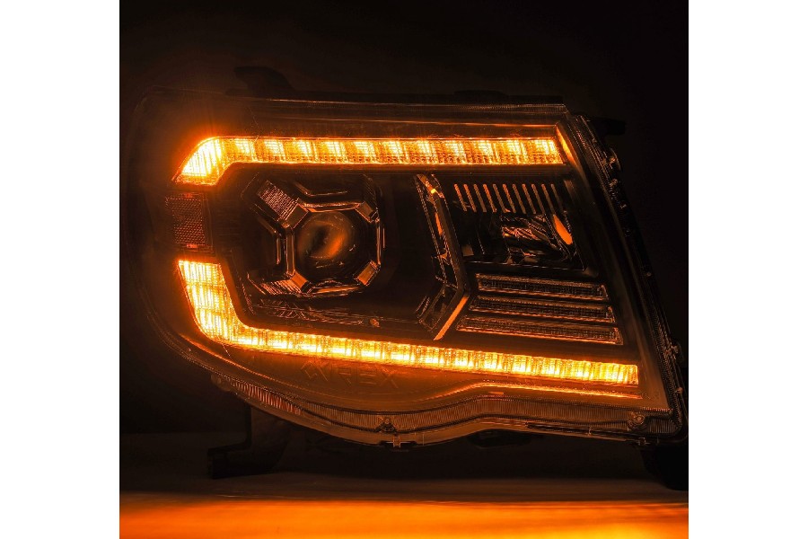 2005-2011 Toyota Tacoma AlphaRex Pro Series Halogen Projector Headlights - Alpha Black - Upgrade Your Truck's Lighting for Night Driving & Off-Road Adventures