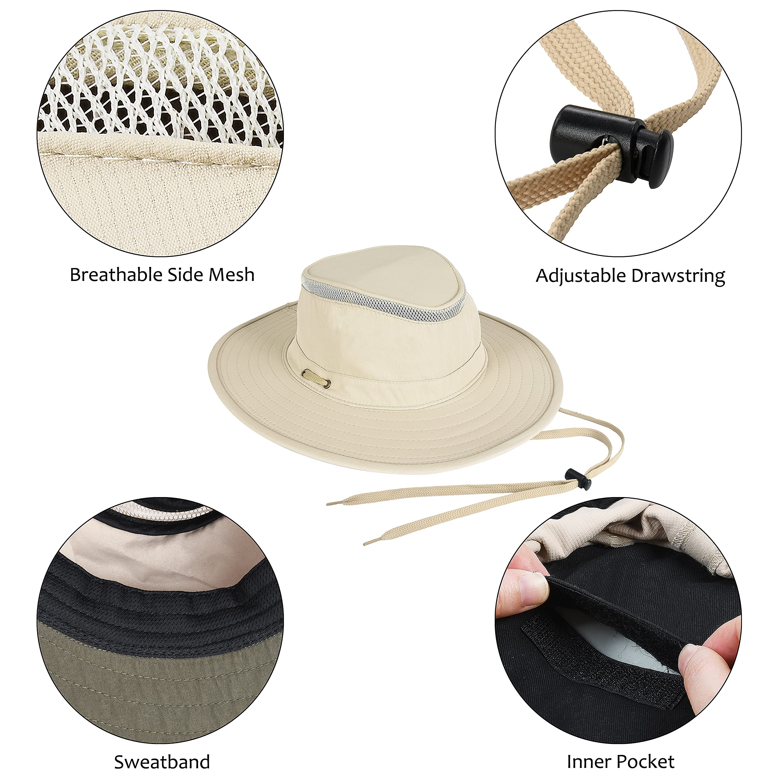 Catalonia Classic UPF 50+ Sun Hat for Men - Waterproof Wide Brim Hat for Fishing, Hiking & Outdoor Activities - Perfect Father's Day Gift for Beach, Gardening & Summer Adventures