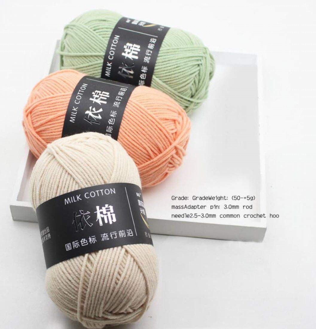 5 Balls 250g Soft Milk Cotton Yarn for Baby - Warm Hand Knitting & Crochet Yarn for Sweaters, Scarves, Blankets | DIY Craft, Winter Knitting Projects