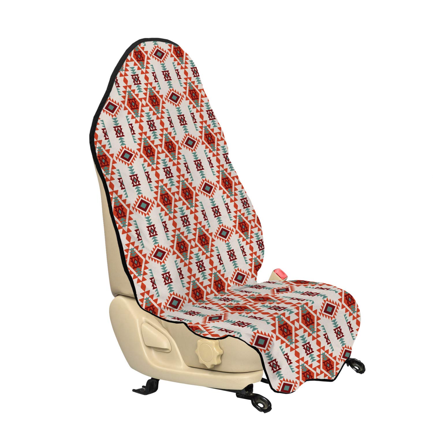 Ambesonne Southwestern Car Seat Hoodie - Aztec Tribal Print Non-Slip Car Seat Cover Protector, Universal Fit 30