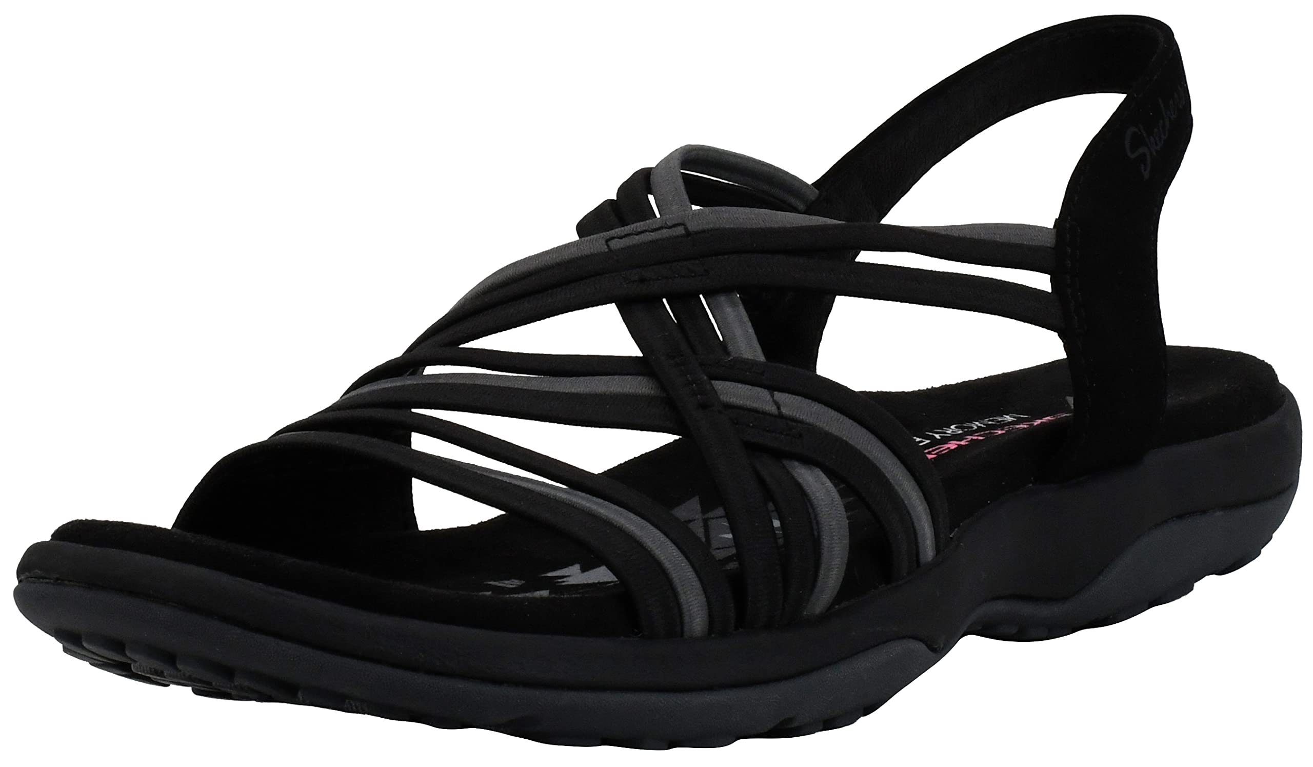 Skechers Women's Reggae Slim Simply Stretch Sport Sandals - Comfortable & Lightweight Walking Shoes for Women - Perfect for Beach, Travel & Casual Wear