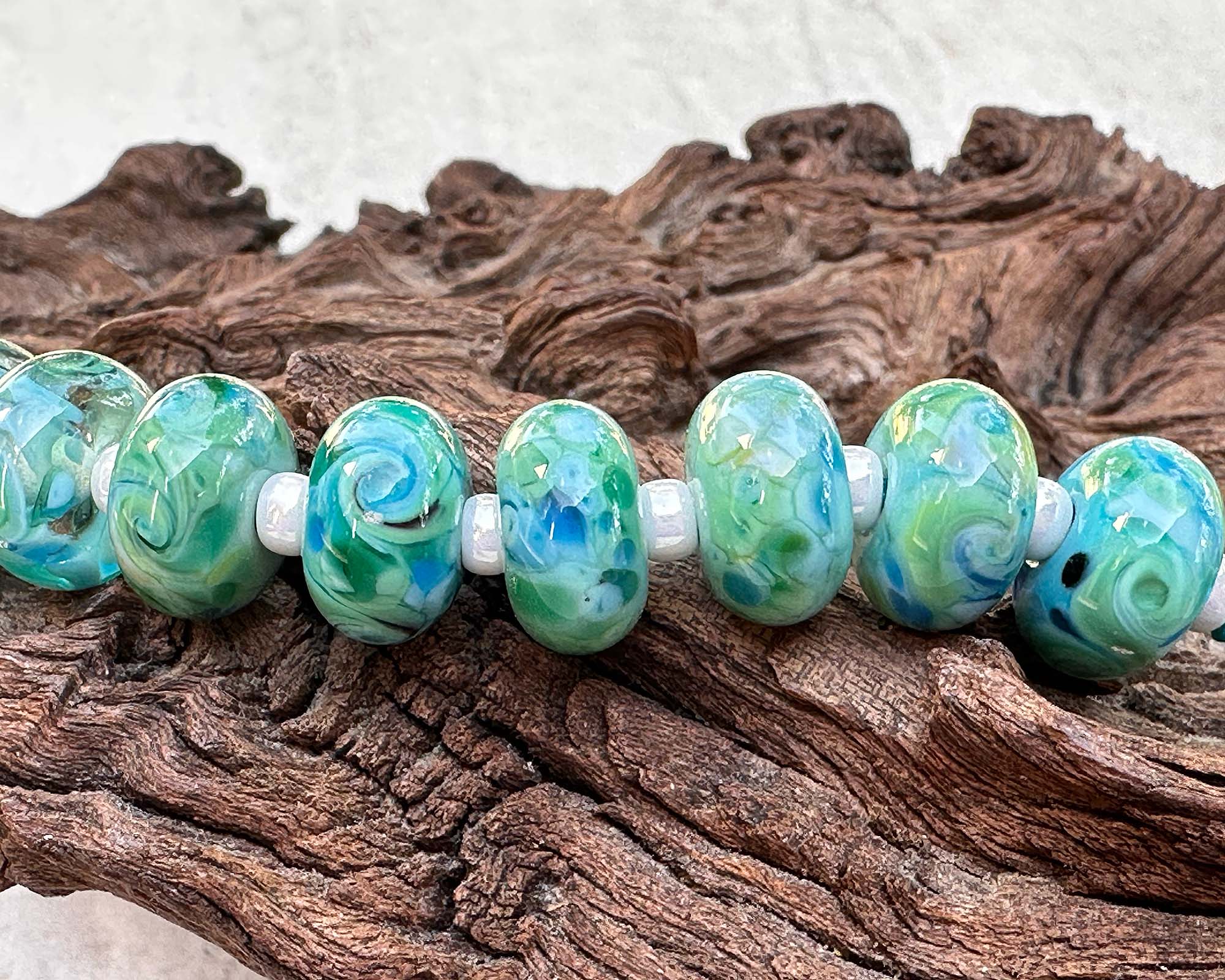 13pcs Caribbean Charm Lampwork Glass Beads Set for Jewelry Making - DIY Bracelet, Necklace & Craft Projects - Perfect for Beach, Boho & Summer Style Accessories