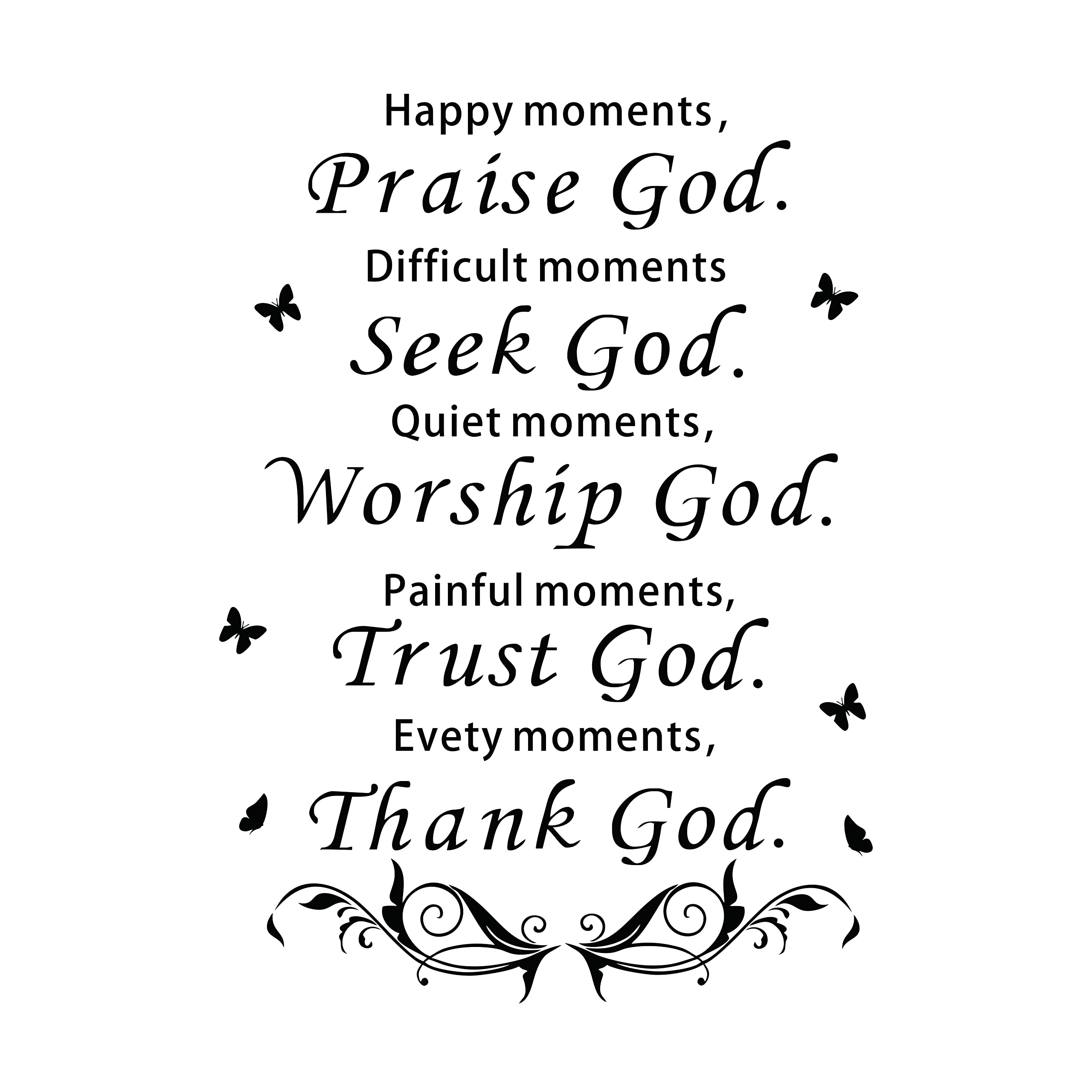 Christian Praise God DIY Wall Art - Inspirational Scripture Decor for Living Room & Bedroom - Perfect for Home, Church & Gift Giving