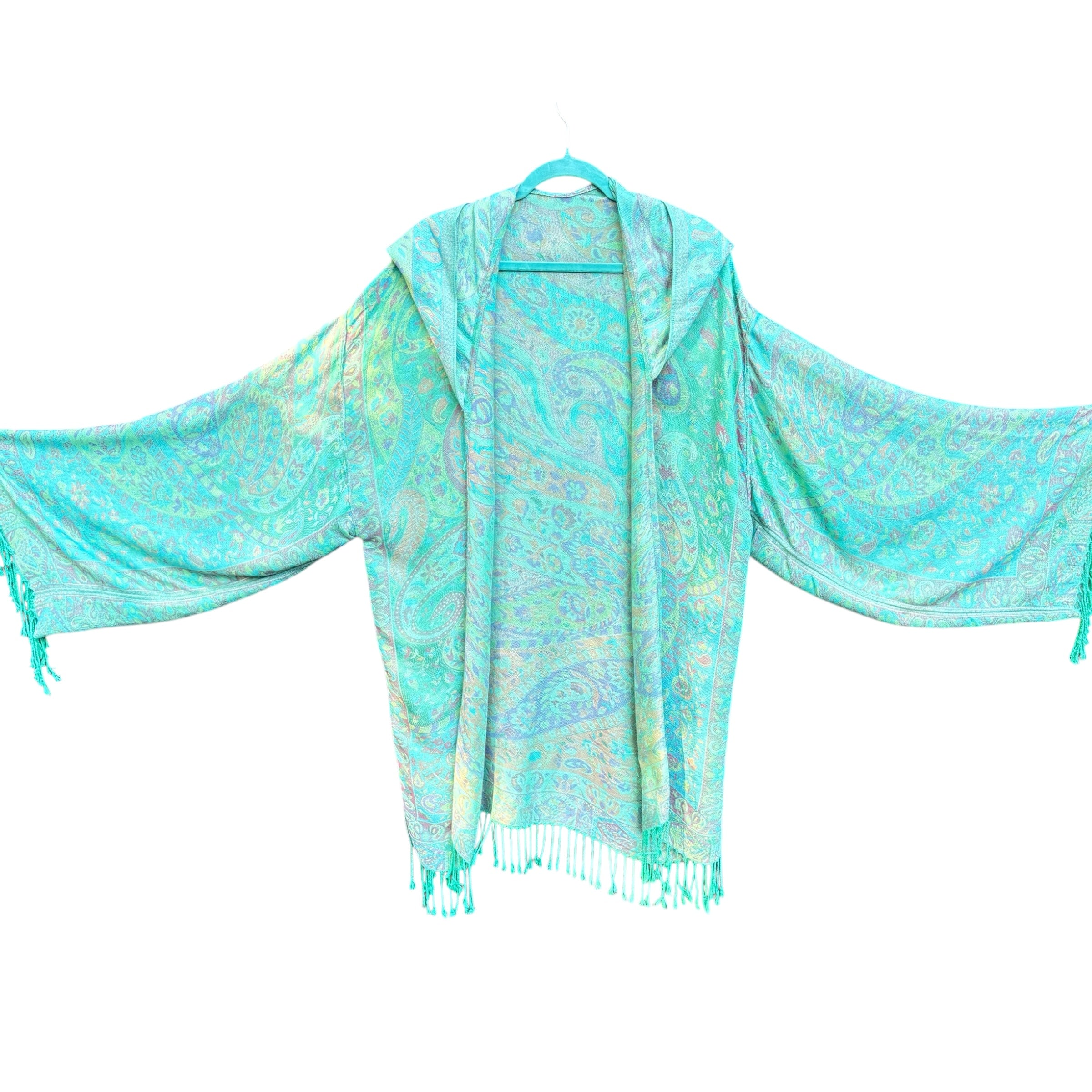 PASH ROBE Aqua Green Gardens - Soft & Luxurious Women's Bathrobe for Spa, Poolside & Home Relaxation