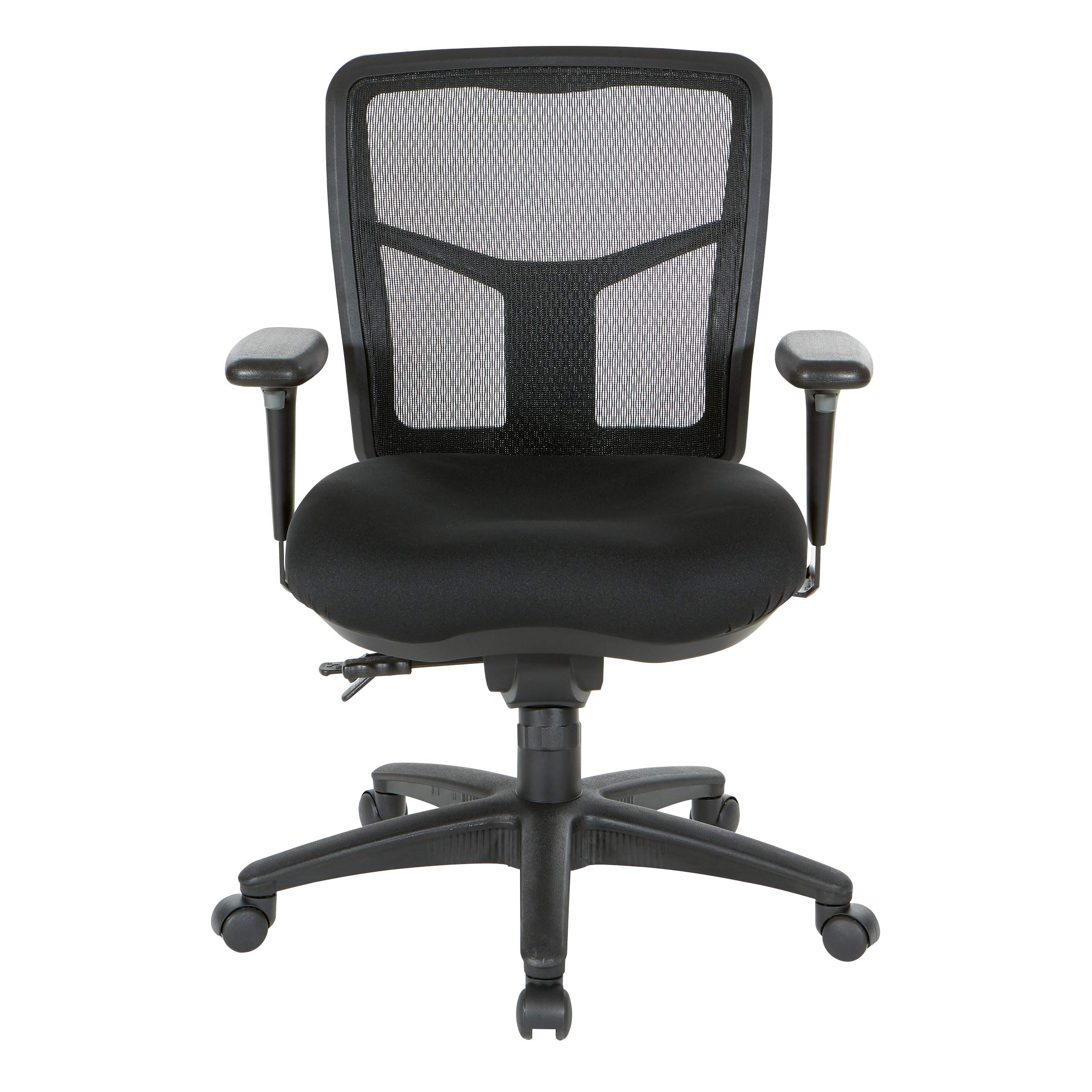 Office Star ProGrid Breathable Mesh Manager's Office Chair - Adjustable Seat Height, Multi-Function Tilt Control & Seat Slider - Mid Back Ergonomic Design with Coal FreeFlex Fabric - Perfect for Home Office, Executive Workspace & Long Work Sessions