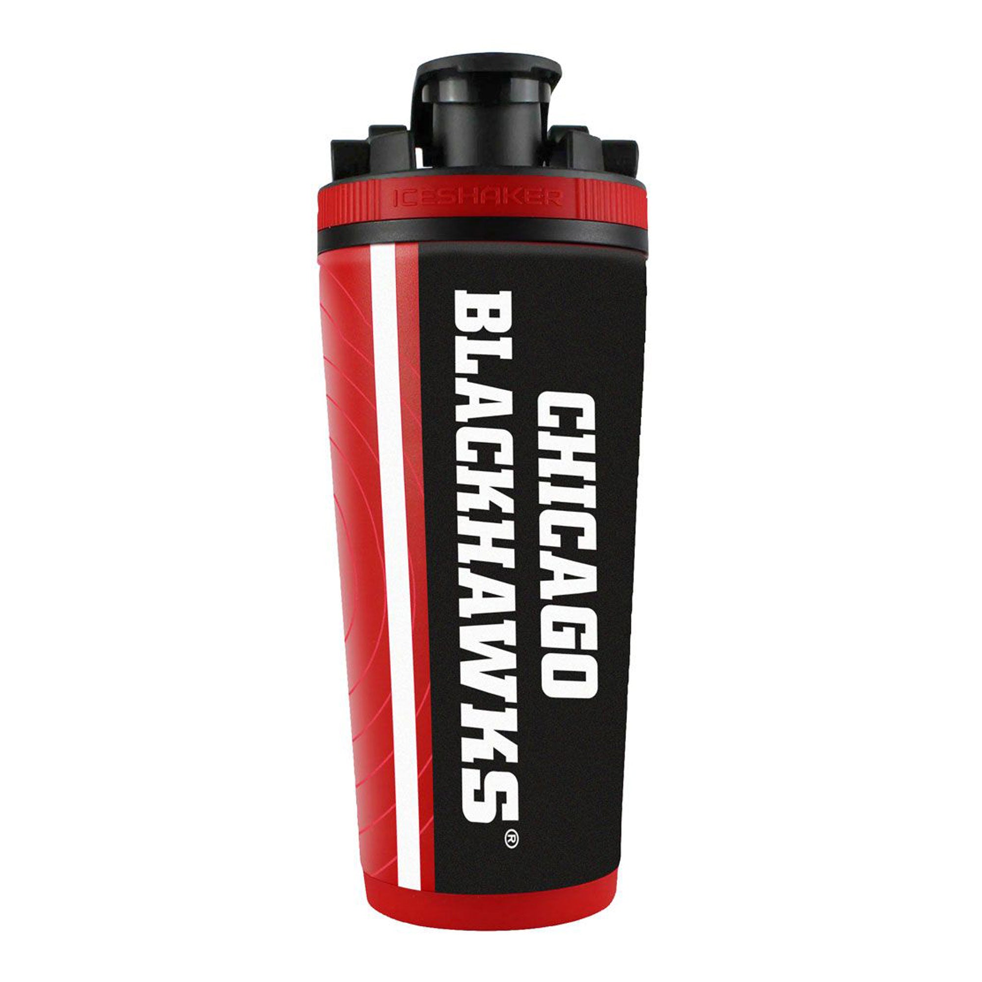 Official Chicago Blackhawks Sonar 4D Ice Shaker Cup - Insulated Stainless Steel Water Bottle for Sports, Gym & Outdoor Activities - NHL Team Merchandise for Hockey Fans