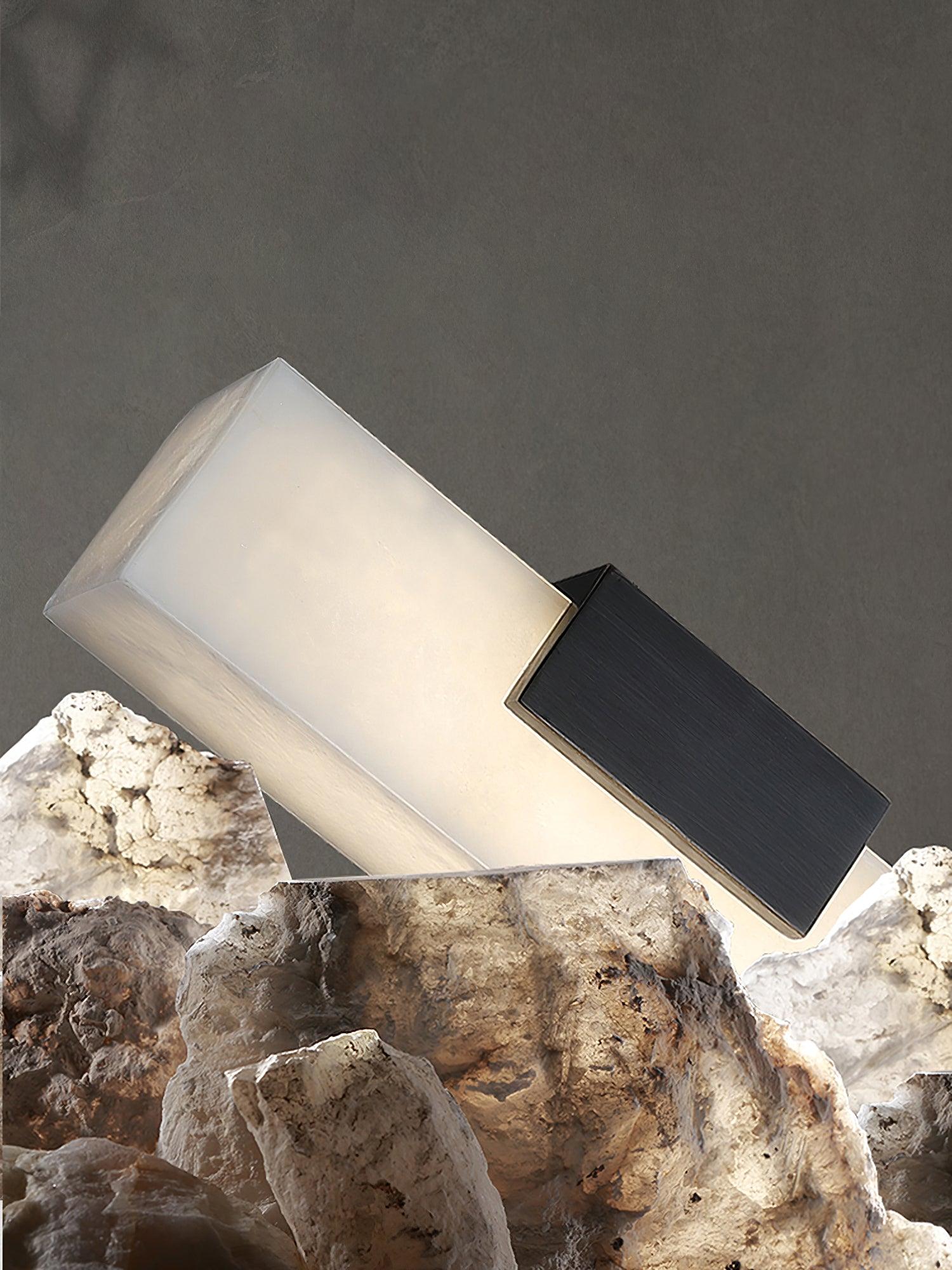 Modern Alabaster Pendant Light - Handcrafted Natural Stone Ceiling Fixture for Dining Room, Kitchen Island & Bedroom Lighting