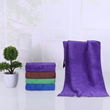 GlobalNiche® Purple Color Superfine Fiber Hair Towel - Ultra Absorbent for Dry Hair, Makeup Removal & Household Cleaning | Salon Quality, Quick Drying, Gentle on Skin (Perfect for Post-Shower, Gym, Travel & Daily Beauty Routine)