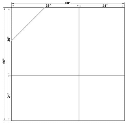 SBI Corner Modular Floor Protection System 60 - Heavy Duty Anti-Slip Floor Mat for High Traffic Areas - Ideal for Warehouses, Garages, and Industrial Workspaces