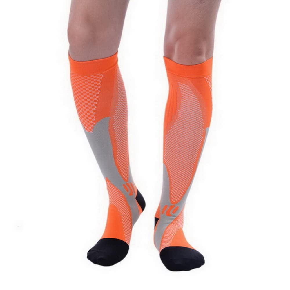 Nigeiyeme 15-25mmHg Compression Socks for Men & Women - Athletic Support Socks for Running, Workout & Travel - Black Medical Grade Anti-Fatigue Socks for Nurses, Athletes & Long Standing Workers