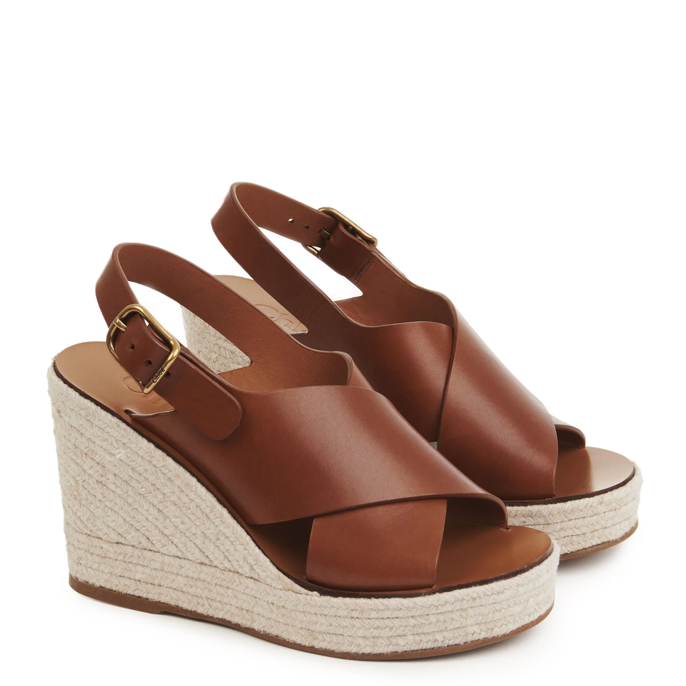 Women's Pary Espadrille Wedge Sandals in Ginger Brown - Comfortable Summer Casual Shoes for Beach, Vacation & Outdoor Wear