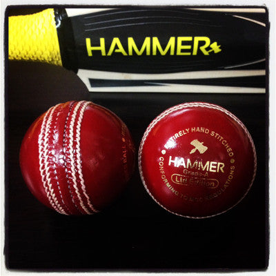 Hammer LE Red Cricket Ball - Senior Size (Pack of 1) | Professional Cricket Equipment for Matches & Practice | Perfect for Outdoor Sports & Training