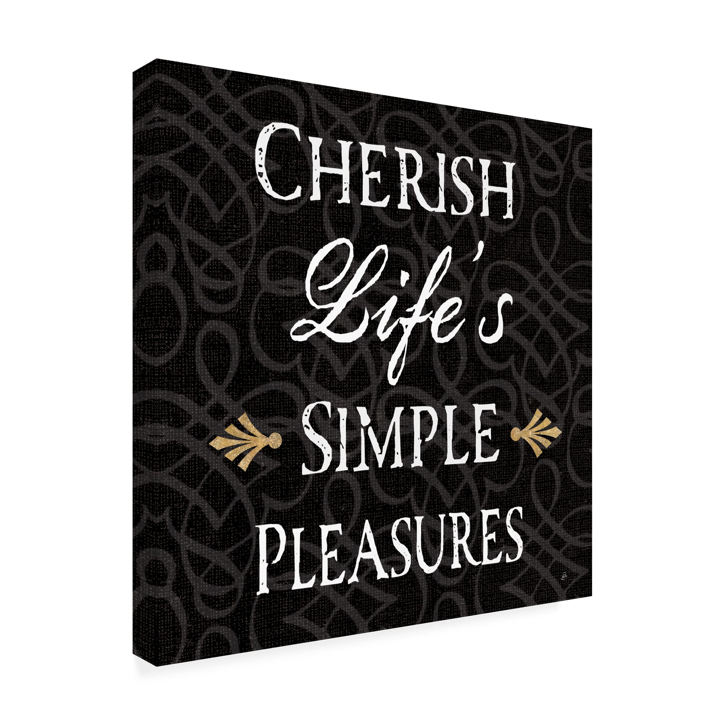 Trademark Fine Art 'Inspirational Collage II on Black' Canvas Wall Art Print by Daphne Brissonnet - Modern Home Decor for Living Room, Bedroom & Office