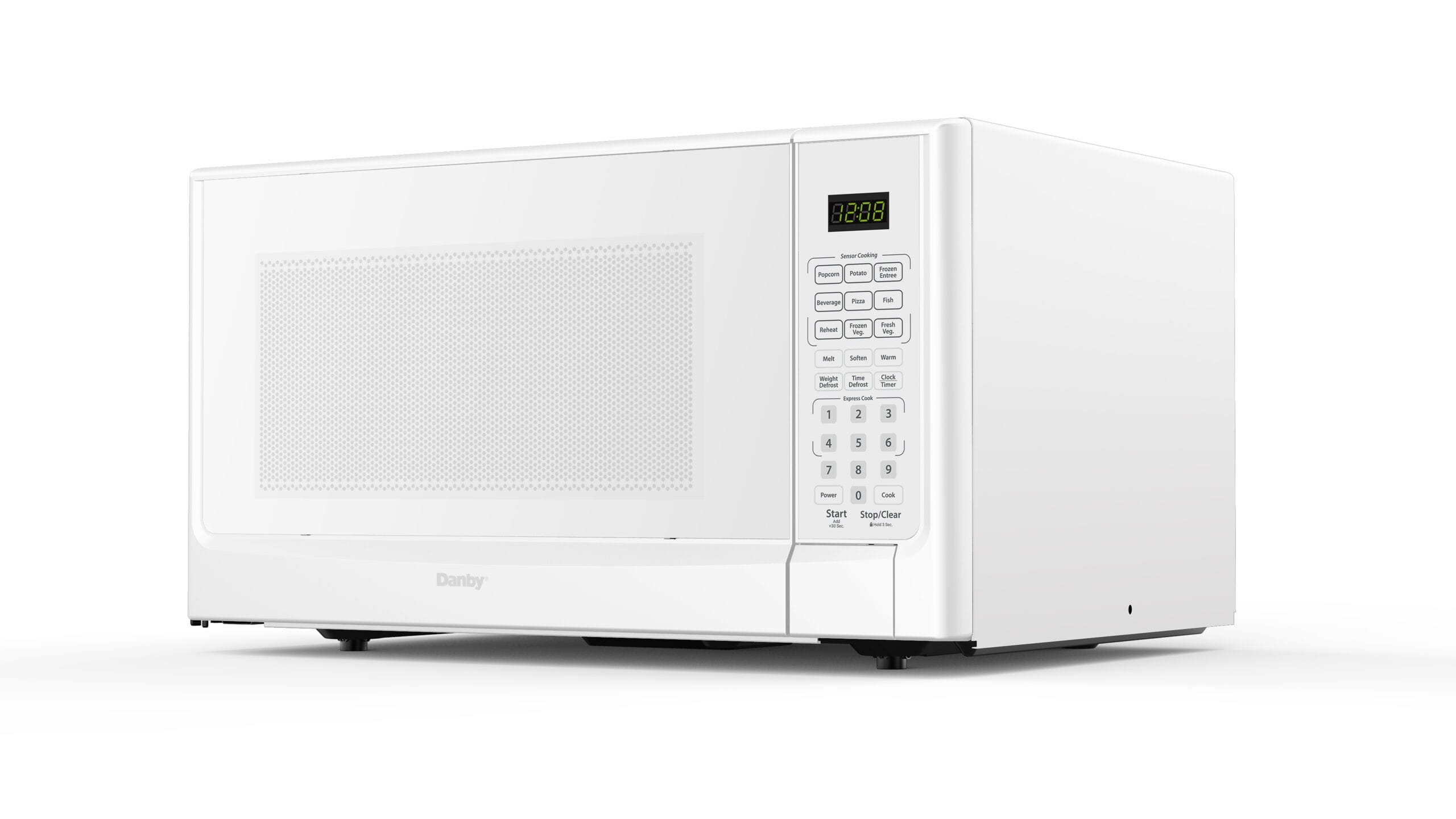 Danby DDMW01440WG1 1.4 cu ft White Compact Microwave Oven with Sensor Cooking - Perfect for Small Kitchens, Dorms & Office Spaces
