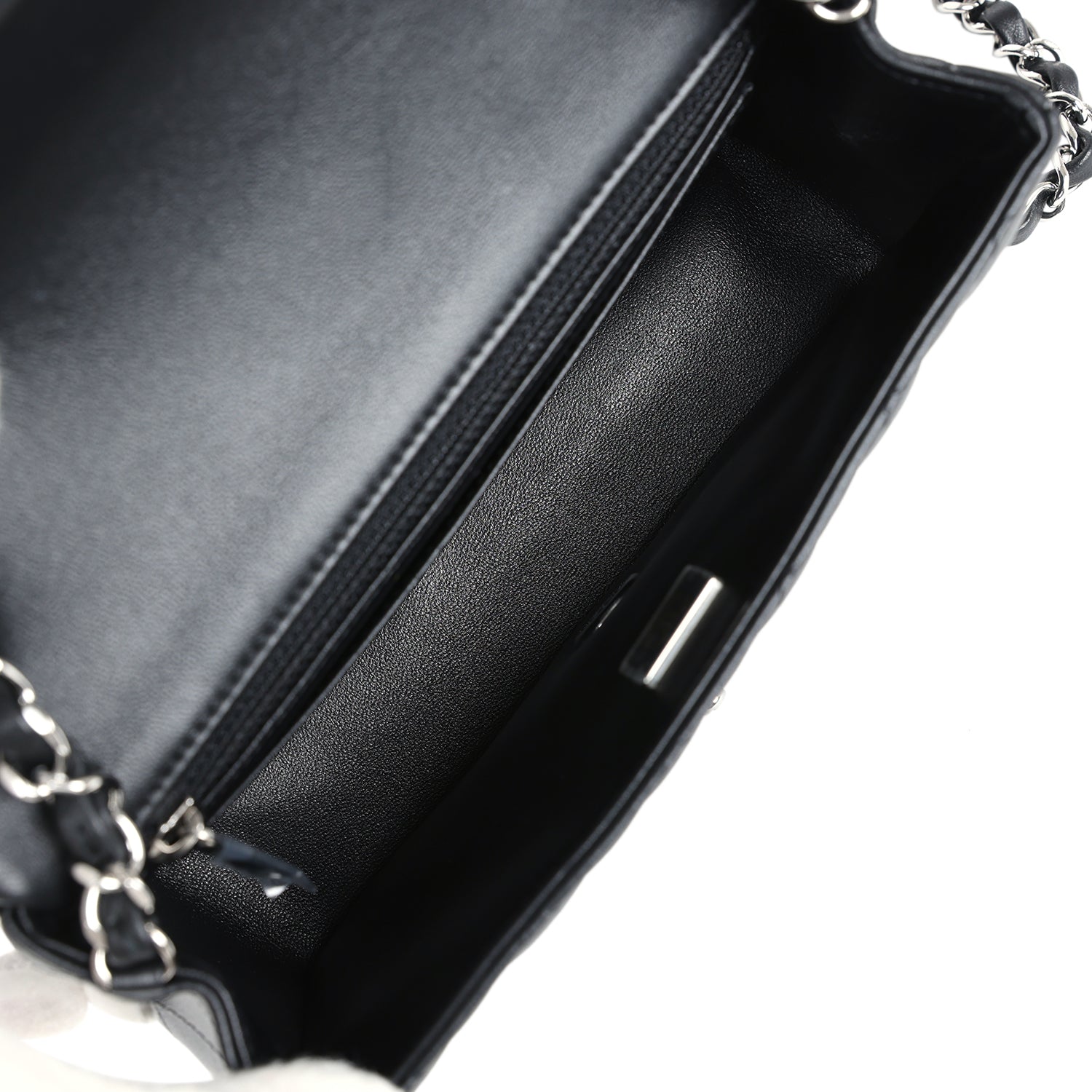 Chanel Mini Classic Flap Bag Black Lambskin Leather with Silver Hardware - Luxury Crossbody Purse for Women, Perfect for Date Night & Evening Events