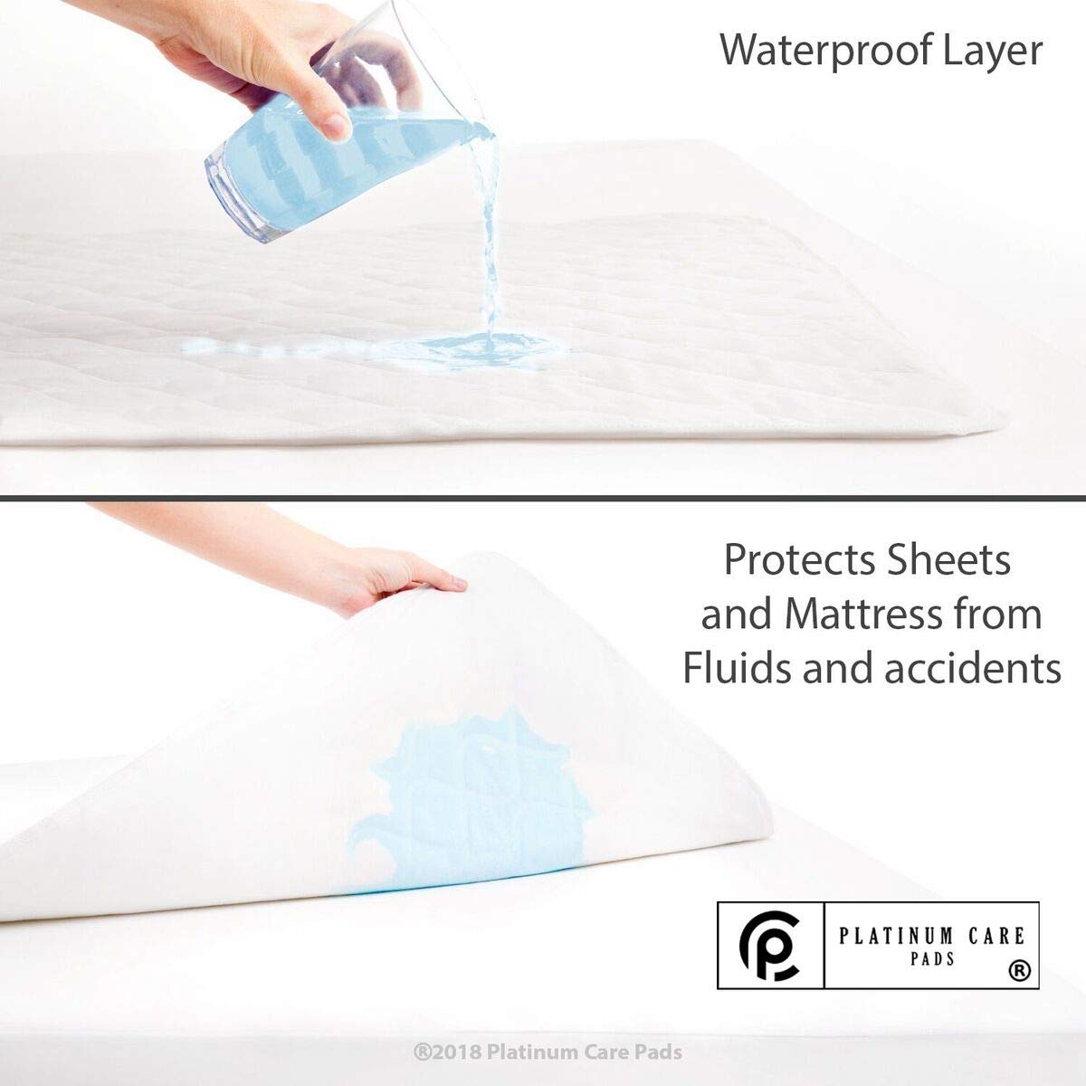 Reusable Waterproof Washable Bed Underpad - Absorbent Mattress Protector for Incontinence - Pack of 4 (3 Pink 1 Green, 34