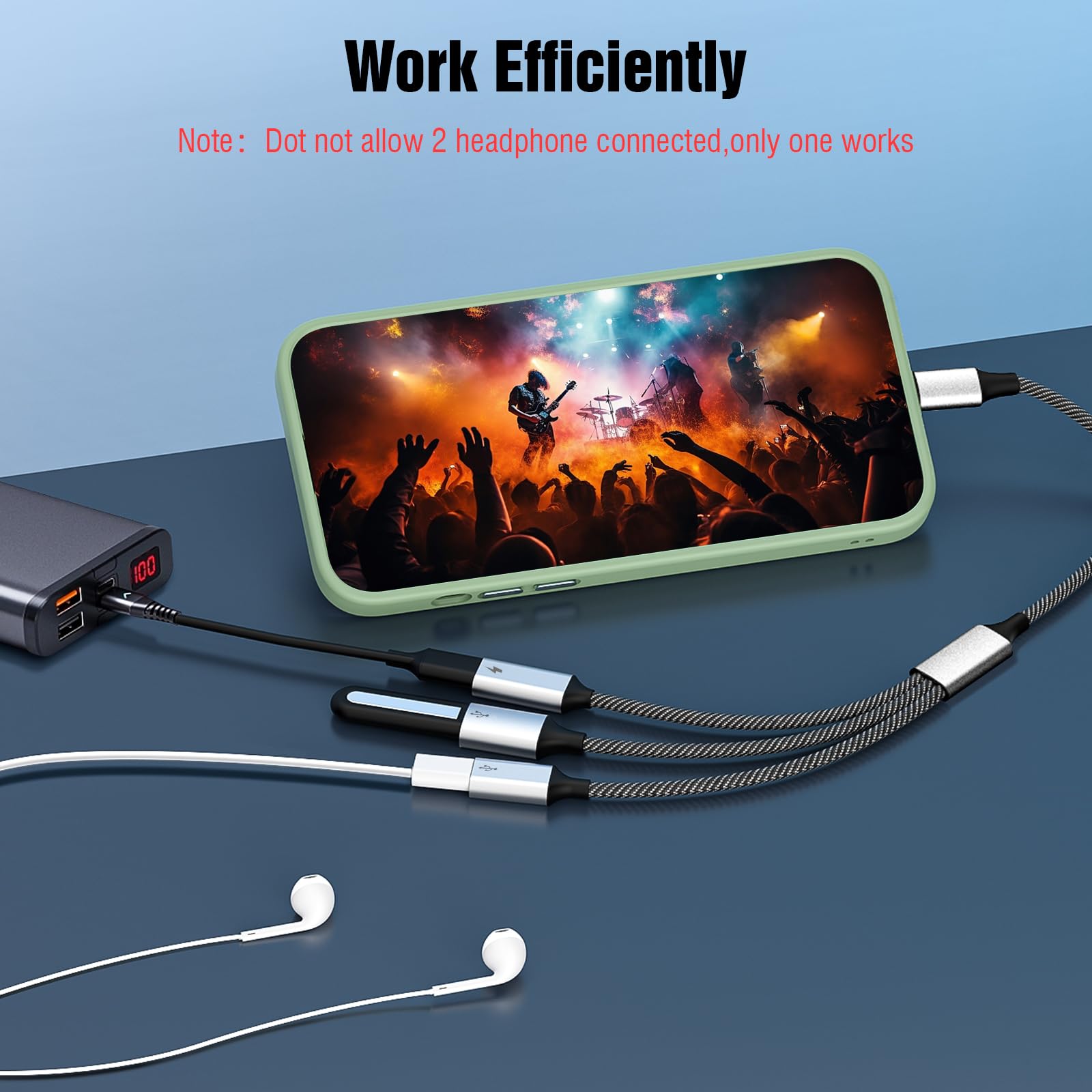 TiMOVO 3-in-1 USB C Splitter Cable - USB C Male to 3 USB C Female Adapter with 100W Fast Charging & 480Mbps Data Transfer - Compatible with iPhone 15 Series, iPad Pro/Air, MacBook, Samsung Galaxy - Perfect for Home, Office & Travel Charging Needs