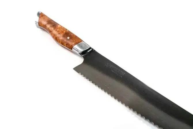Premium Stainless Steel Bread Knife - Sharp Serrated Blade for Slicing Bread, Cake & Pastries - Perfect for Home Baking, Restaurants & Delis