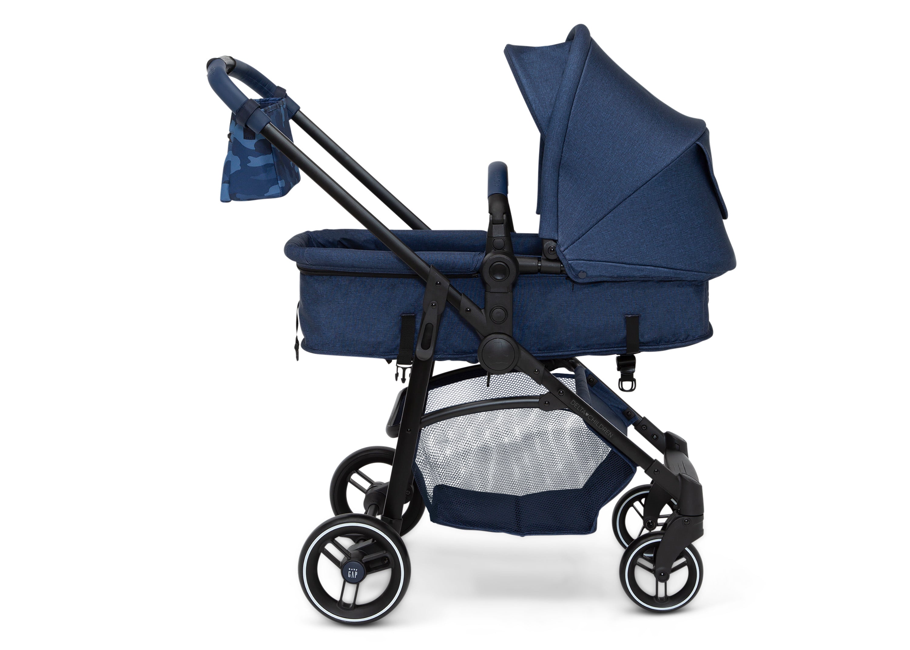 BabyGap 2-in-1 Convertible Carriage Stroller for Newborns & Toddlers - Lightweight Travel System for Shopping, Walks & Airplane Travel