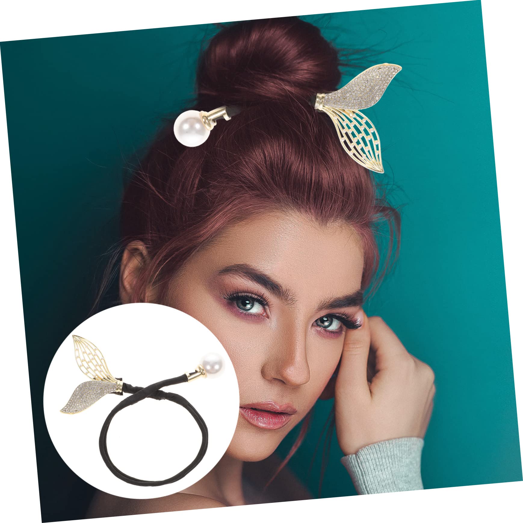 FOMIYES Hair Bun Maker for Women - Elegant Mermaid Tail Rhinestone Bridal Hair Accessory, Lazy Hair Curler for Long Hair - Perfect for Weddings, Parties & Everyday Styling