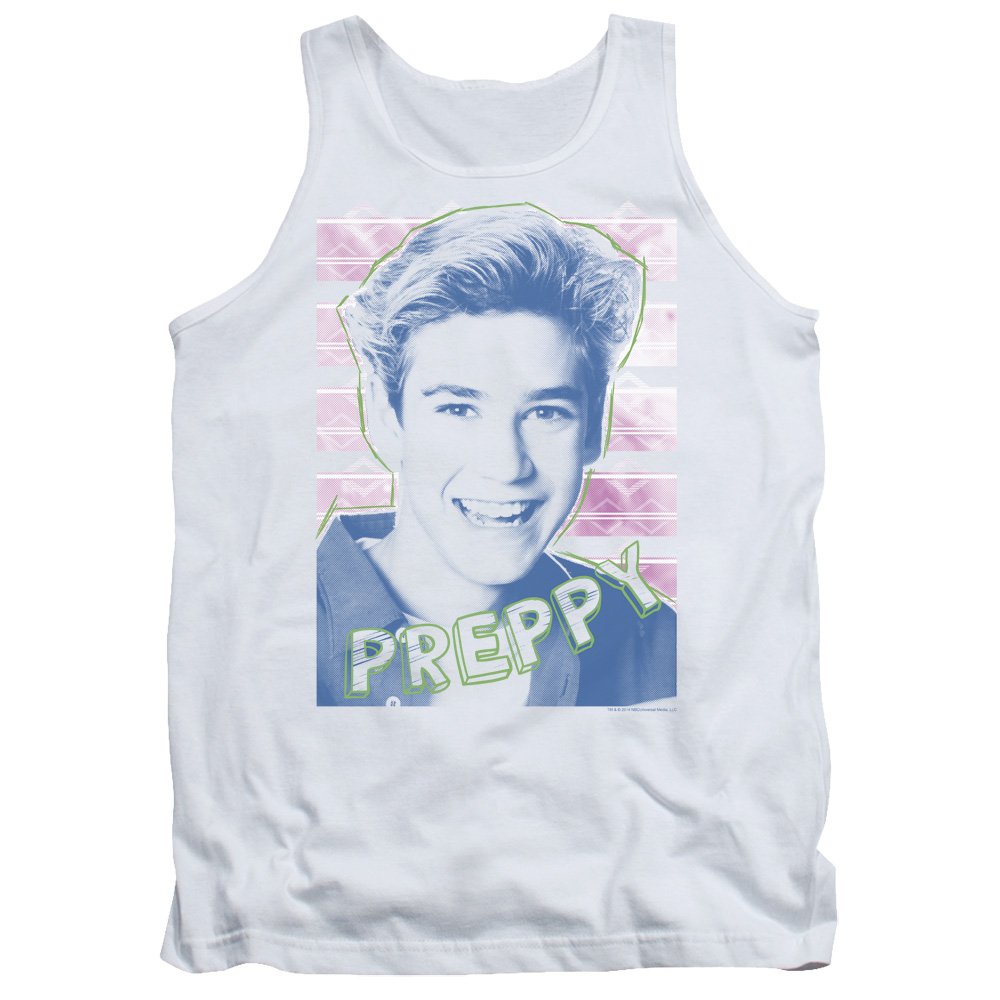 Saved by The Bell Preppy Unisex Tank Top for Adults - Vintage 90s Style Casual Summer T-Shirt for Men & Women | Perfect for Beach, Gym, and Retro Fashion Outfits