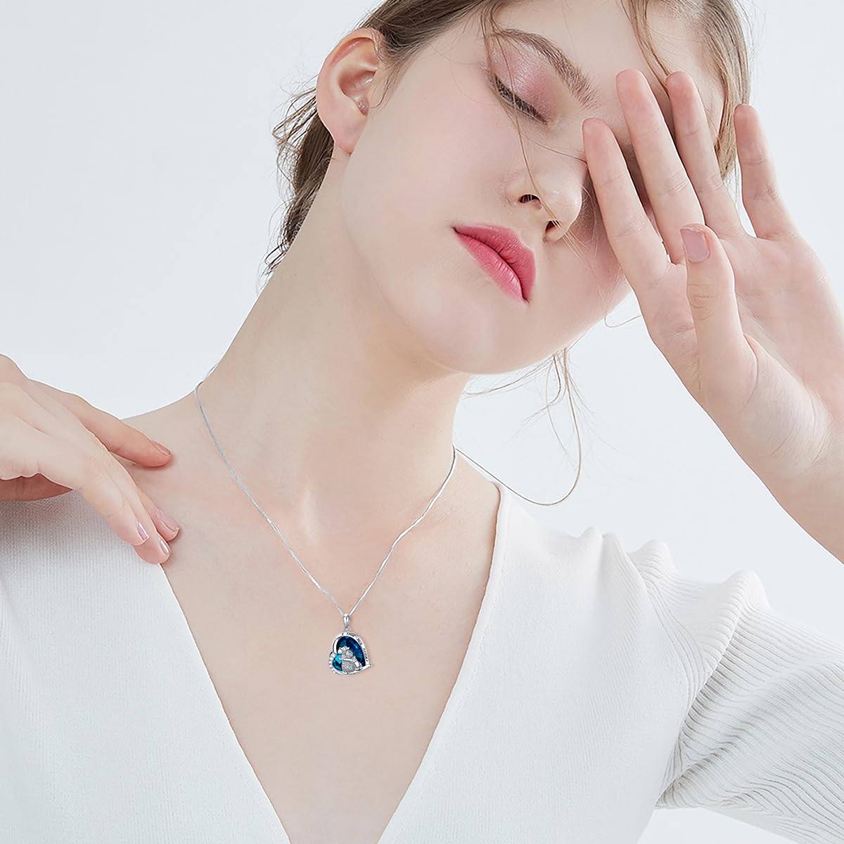 SIMONLY Mother's Day Gifts - 925 Sterling Silver Dog Pendant Necklace for Women & Girls, Memorial Jewelry for Dog Lovers | Perfect Gift for Pet Owners, Birthday, Anniversary & Sympathy Occasions