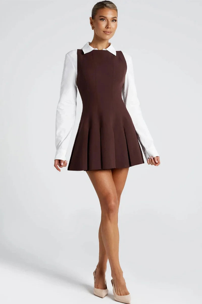 Sexy Backless High Waist A-Line Mini Dress for Women - Spaghetti Strap Sleeveless Pleated Party Dress - Perfect for Club Nights, Cocktail Parties & Date Nights