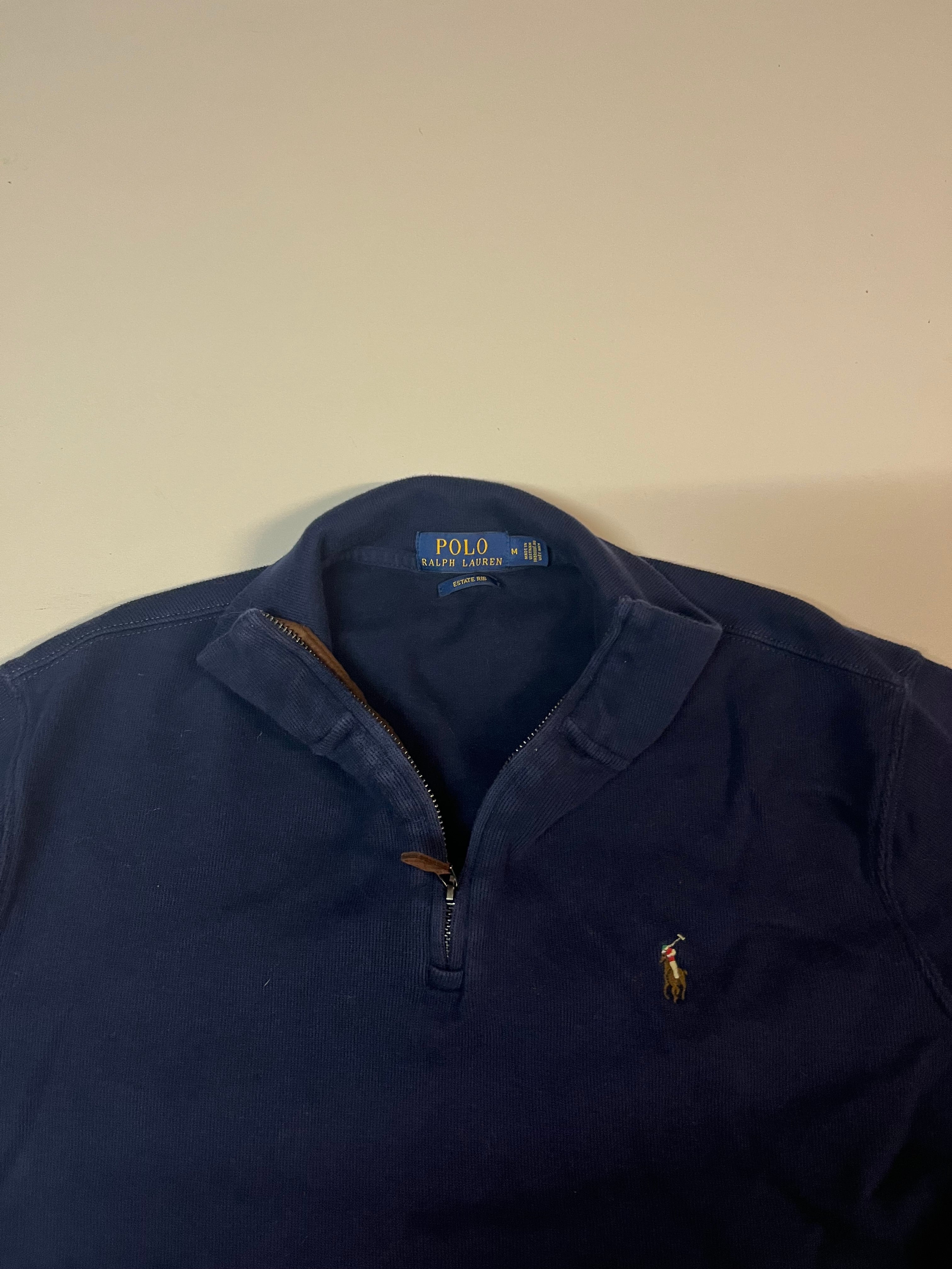 Vintage Ralph Lauren Polo Pullover with Zipper - Men's Medium Fits Small - Style 1498 | Casual Wear, Layering, and Everyday Outfits
