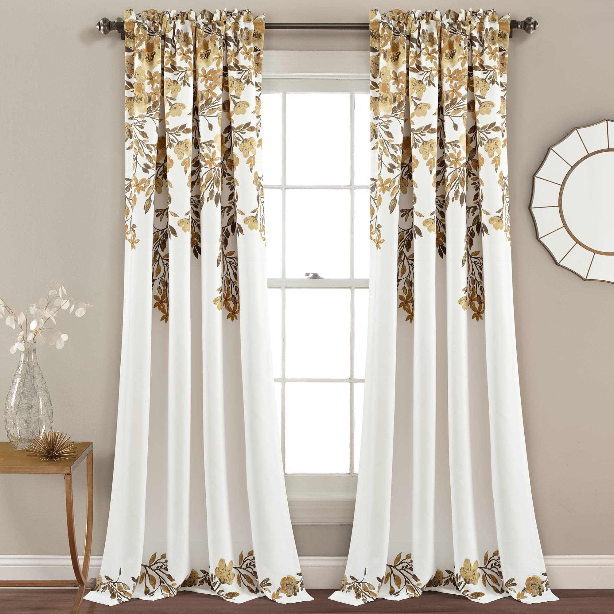 Tanisha Light Filtering Window Curtain Panel Set - Soft Sheer Drapes for Living Room & Bedroom - Blackout Privacy & UV Protection - 84 Inch Length (2 Panels)