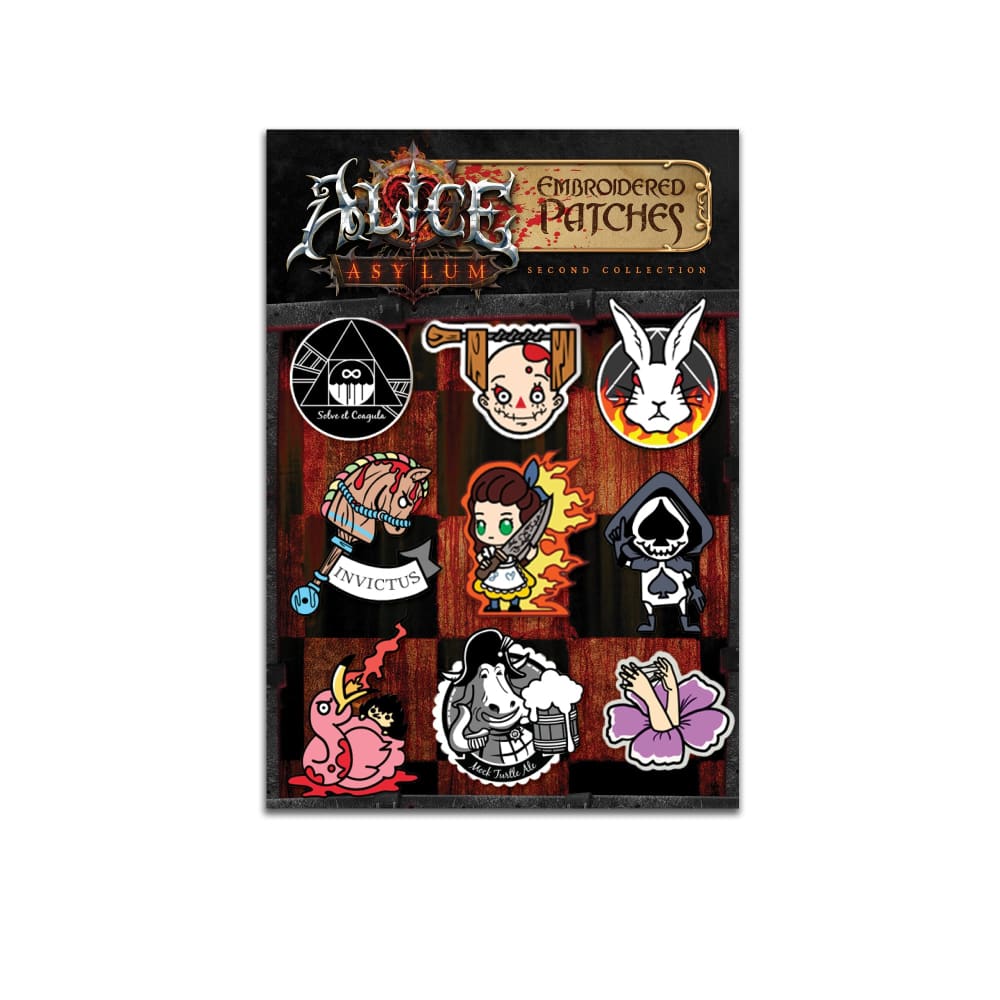 Alice: Asylum Embroidery Patch Set 2nd Edition - Gothic DIY Sewing Patches for Jackets, Bags & Costumes - Perfect for Cosplay, Fashion & Craft Projects