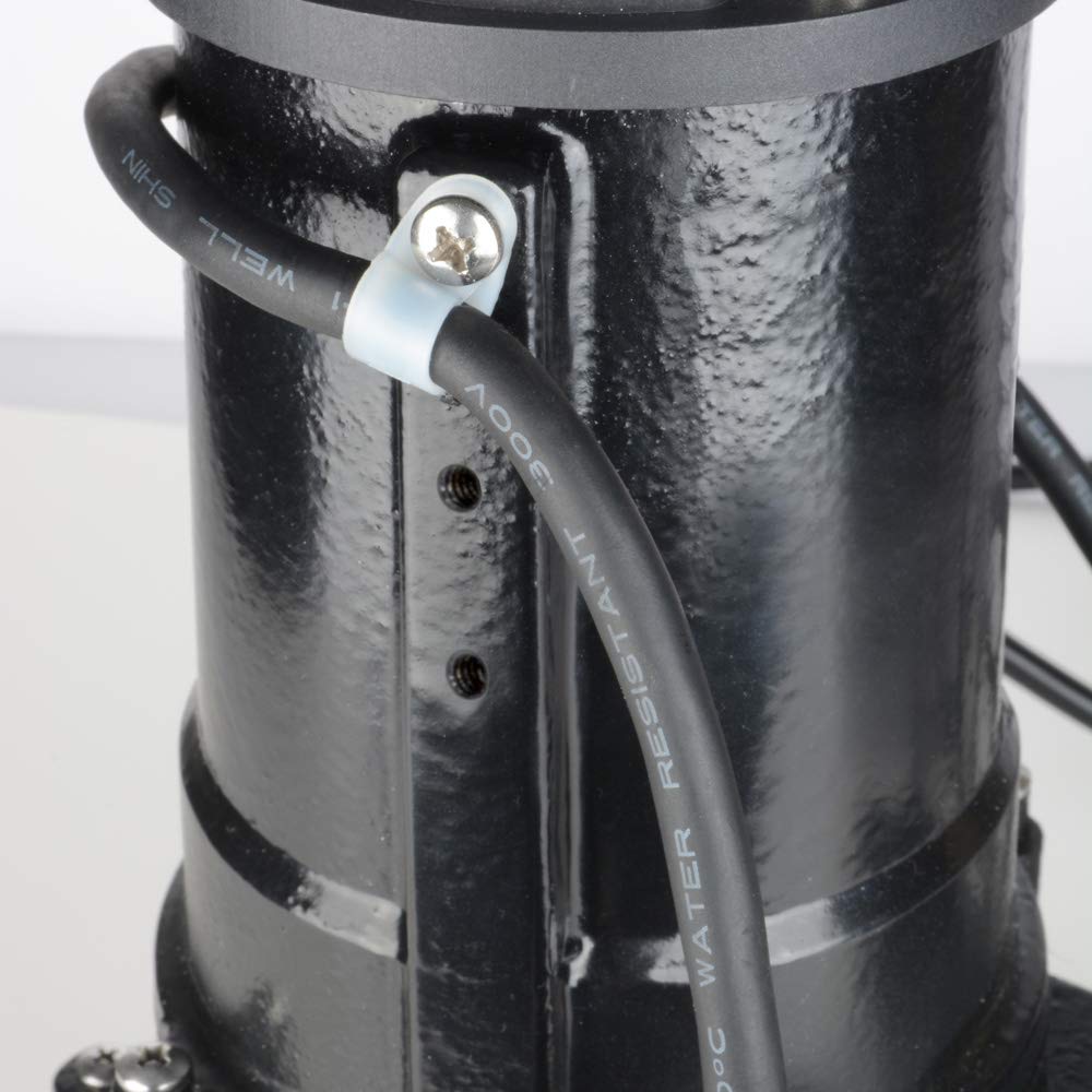 ECO-FLO RSE50W 1/2 HP Cast Iron Sewage Pump with Wide Angle Switch - 5,700 GPH High Capacity for Basement, Sump Pit & Flood Control | Heavy Duty Water Removal Solution