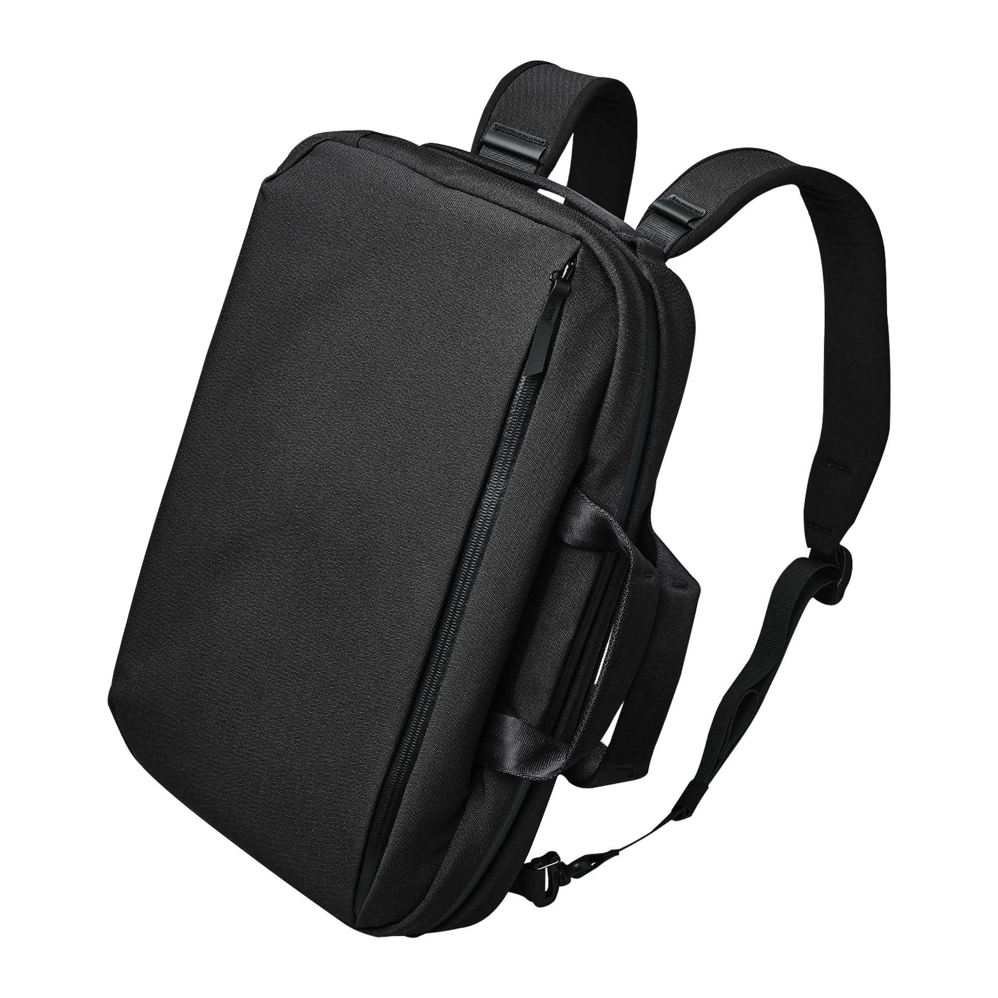 ALPAKA Elements Tech Brief Pro - Waterproof 600D Axoflux Black Laptop Bag for 16-Inch MacBook Pro - Convertible Crossbody, Shoulder, Briefcase & Backpack - 15L Weatherproof EDC Bag for Work, Travel & Commuting