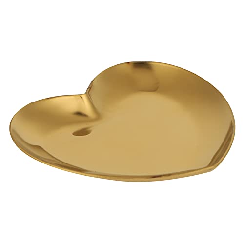 Heart-Shaped Nail Art Palette - Durable, Stable & Wear-Resistant for Professional Nail Salon, Nail School & Home Use | Perfect for Gel Polish, Acrylic Nails & Nail Art Designs (Gold)