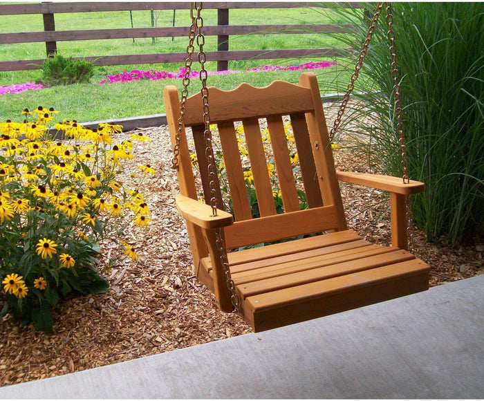 Regallion 2' Royal Chair Swing - Outdoor Hanging Egg Chair with Stand, Patio Swing for Garden, Porch, Backyard Relaxation - Perfect for Lounging, Reading & Sunbathing