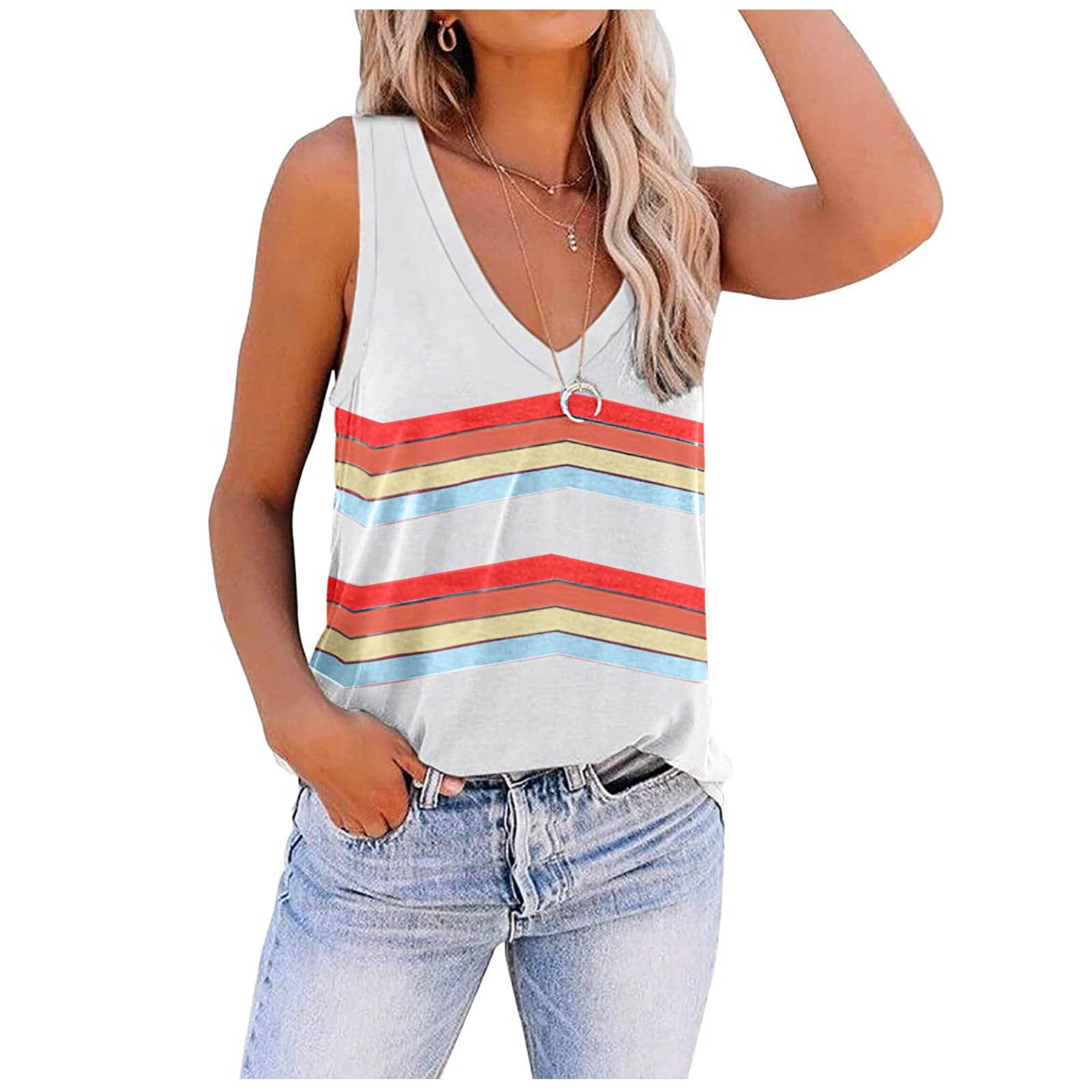 KAMEMIR Women's Sleeveless Yoga Tank Tops - Breathable Loose Fit Athletic Shirts for Running, Workout & Summer Activities | Comfortable Casual Wear for Gym, Beach & Outdoor Sports
