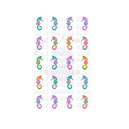 Sea Life Seahorse Waterslide Nail Decals - Beautiful Underwater Nail Art Designs for Manicures | Perfect for Summer Nails, Beach Vacations & Mermaid-Themed Parties